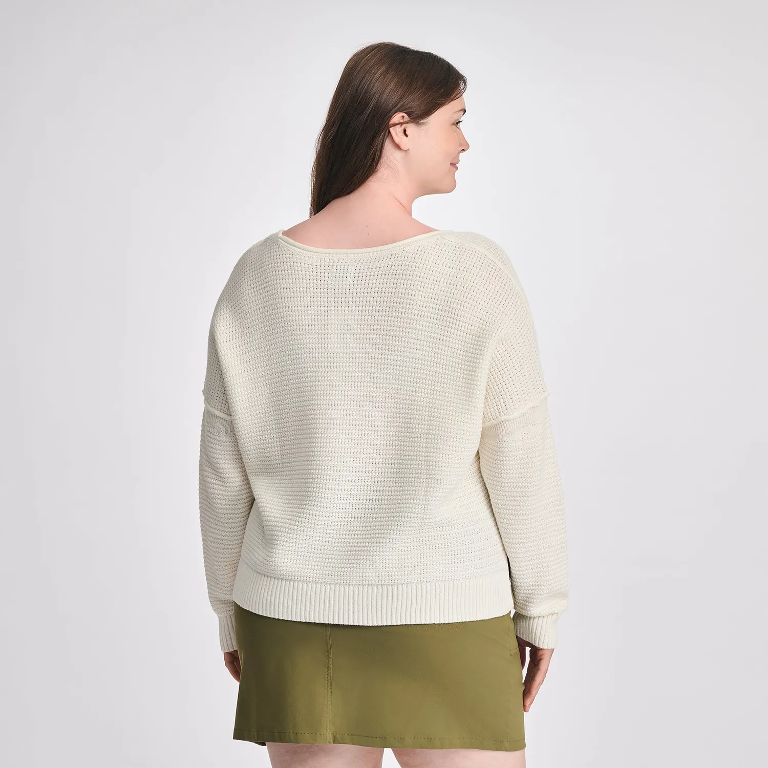 Eddie Bauer Roll Neck pulover dama Cream cu guler rulat