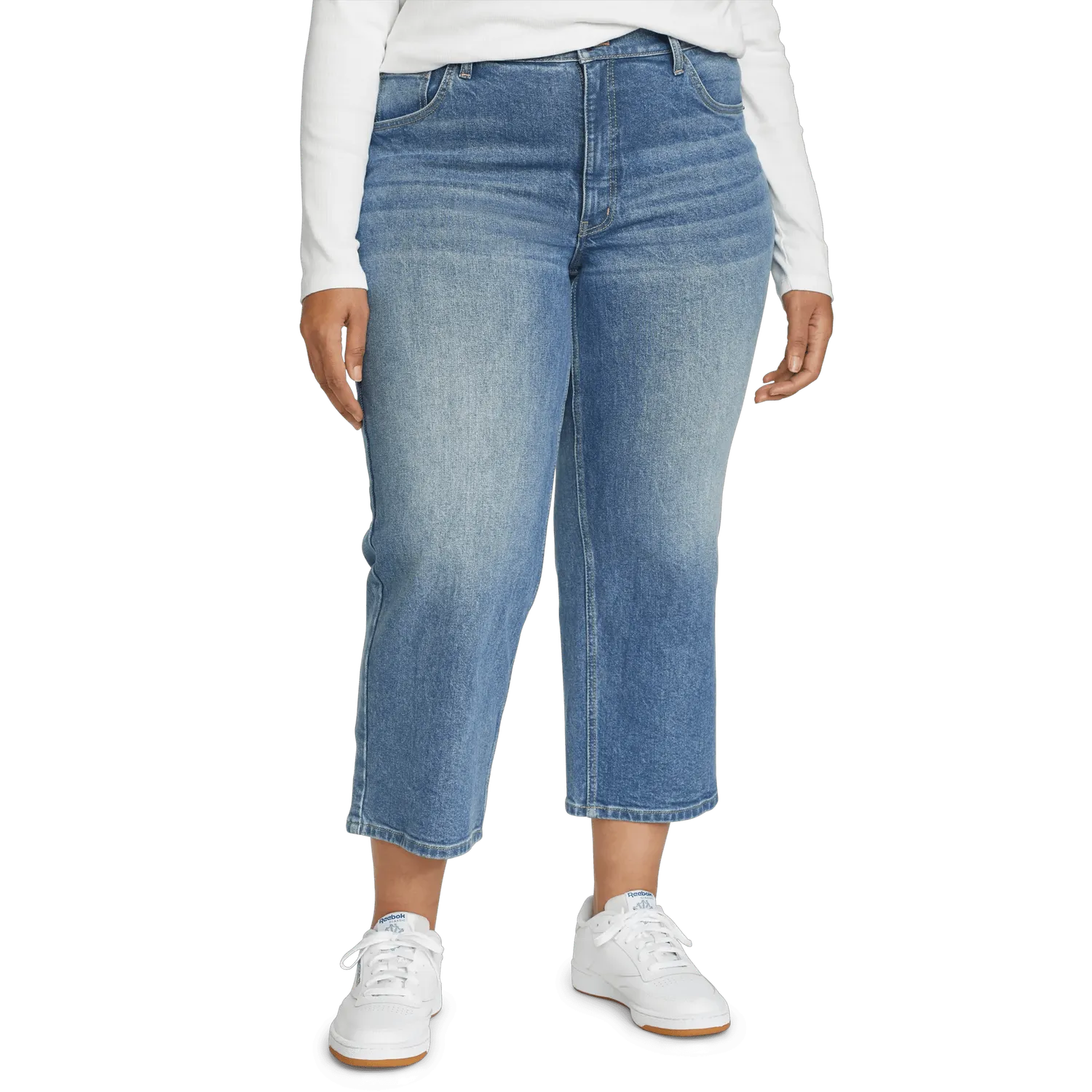 Eddie Bauer Authentic Everyday blugi dama Indigo Blue cropped