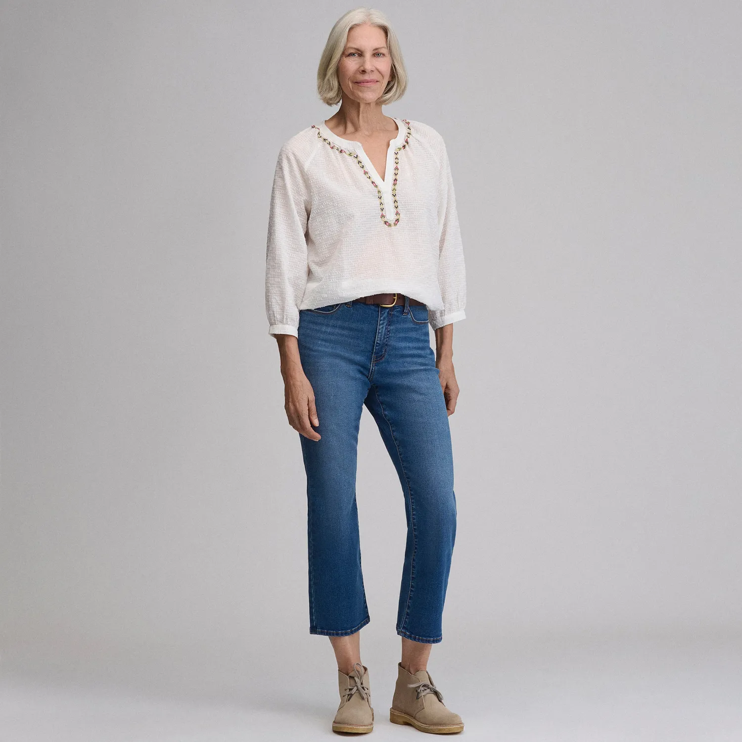 Eddie Bauer Split-Neck Popover bluza dama brook casual