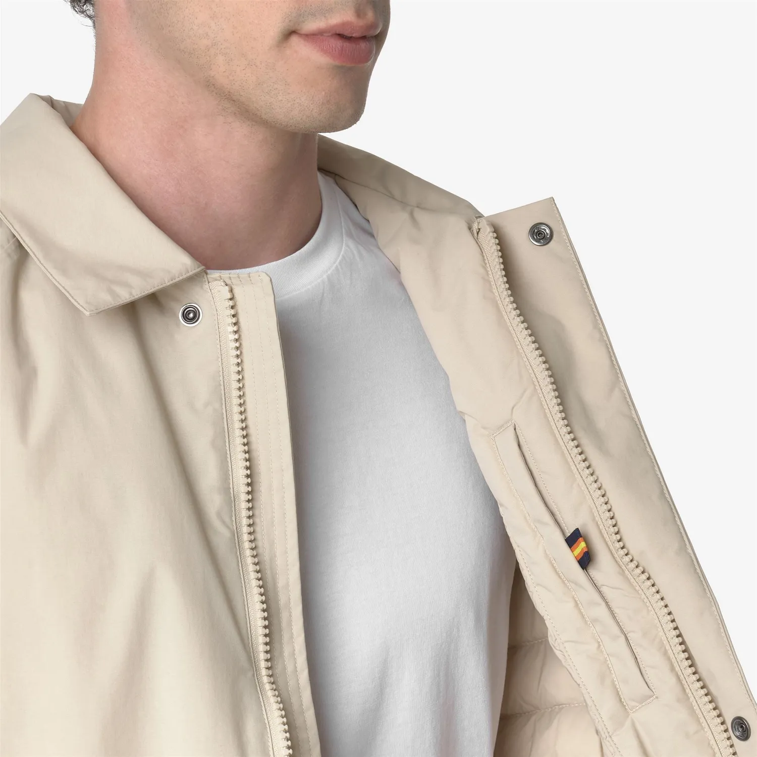 K-Way Montague Warm Ottoman palton bej gri