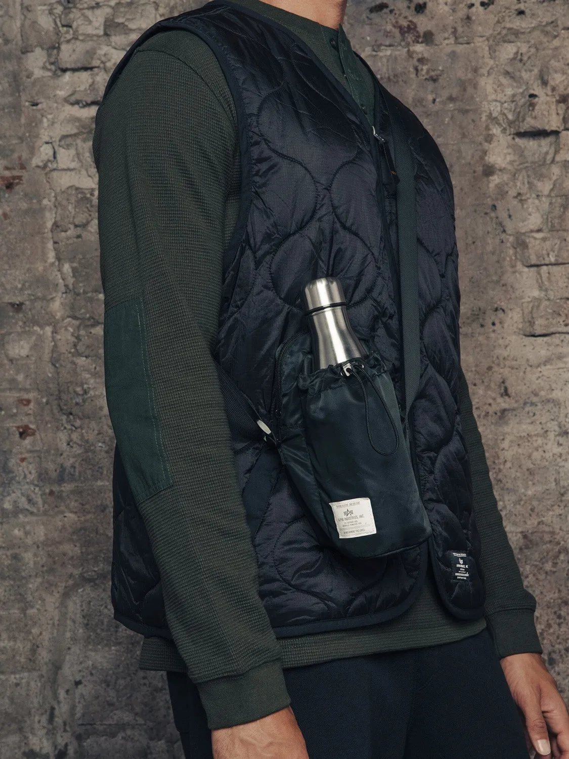 Alpha Industries Canteen geantă umăr Black nailon