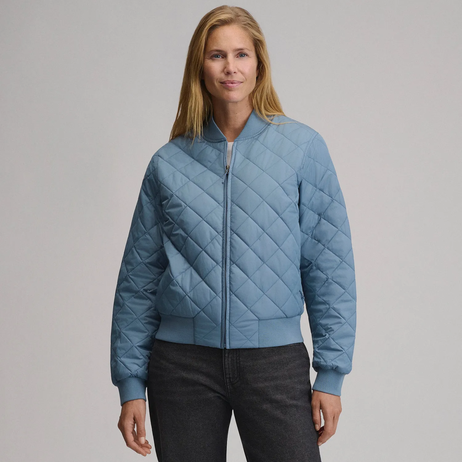 Eddie Bauer Quilted Bomber geaca dama Black