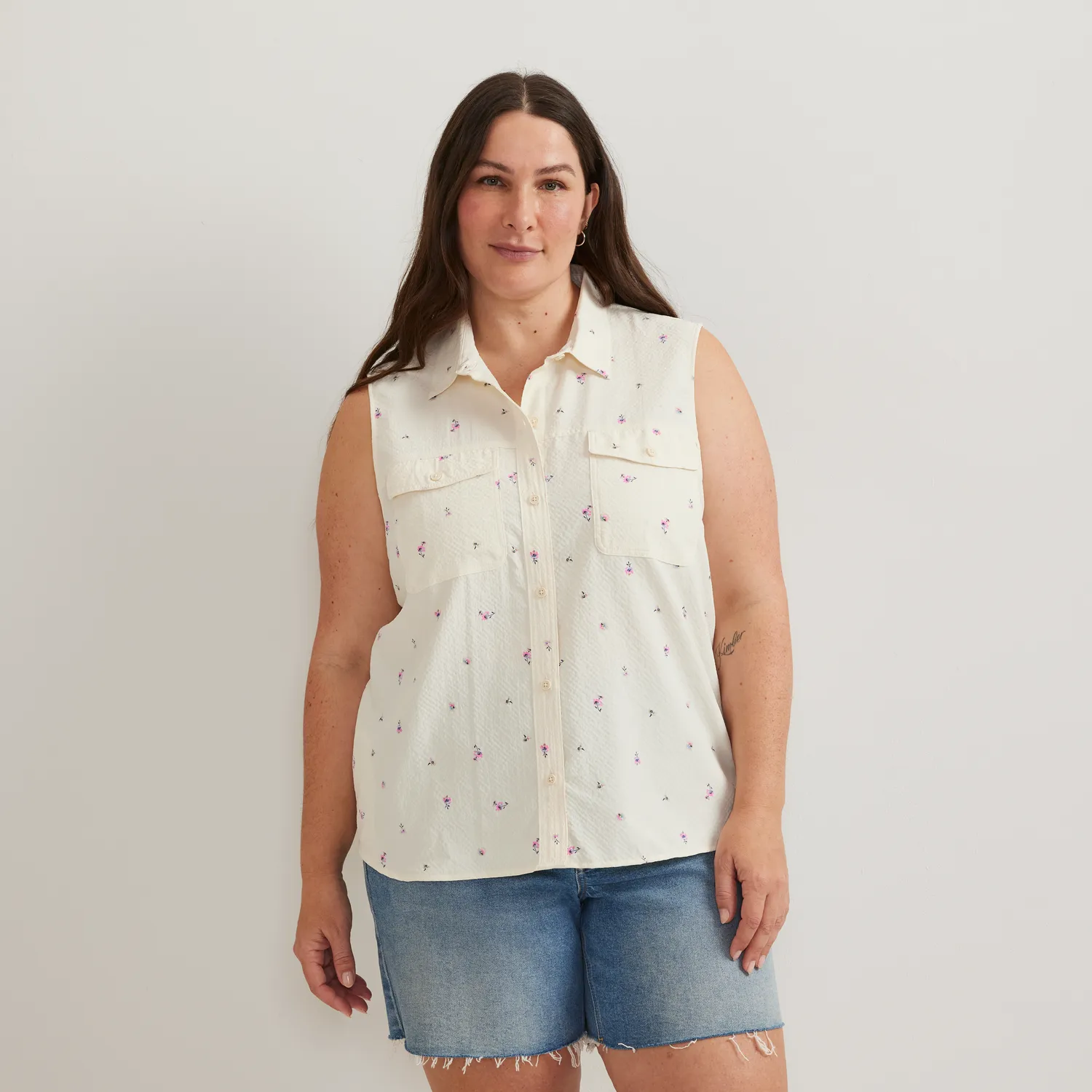 Eddie Bauer Mountain 3.0 Sleeveless Shirt bluza dama imprimeu
