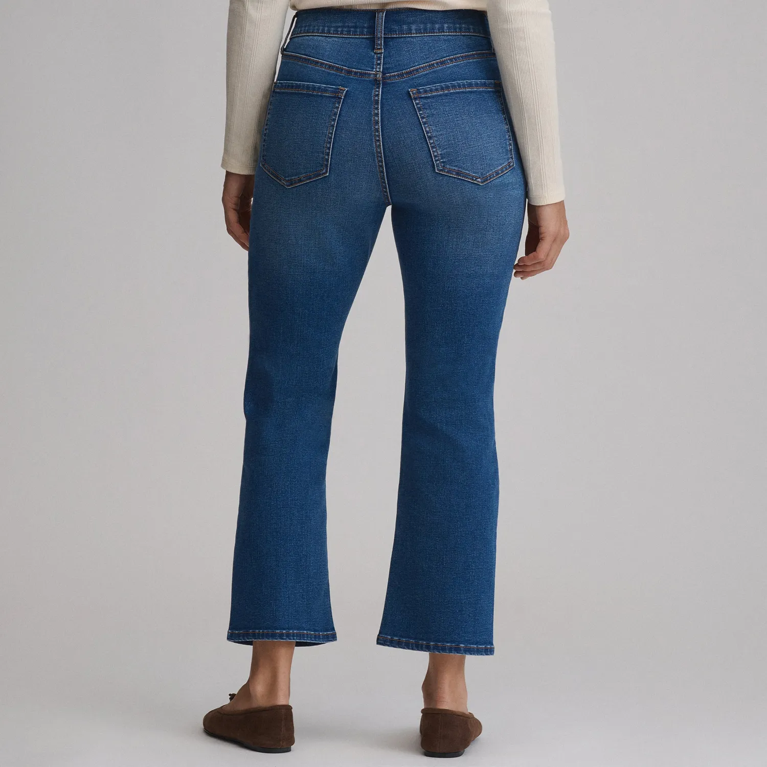 Eddie Bauer Venture Stretch Kick-Flare blugi Misty Blue elastici