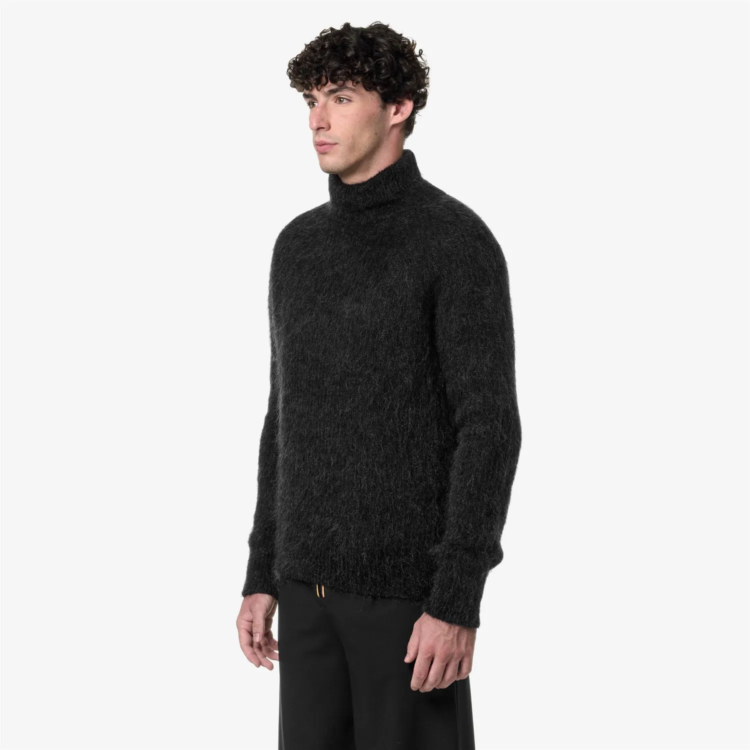K-Way Bereny pulover negru mohair barbati
