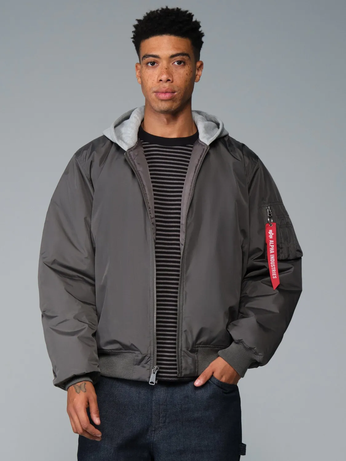 Alpha Industries Natus Relaxed geaca bomber albastru