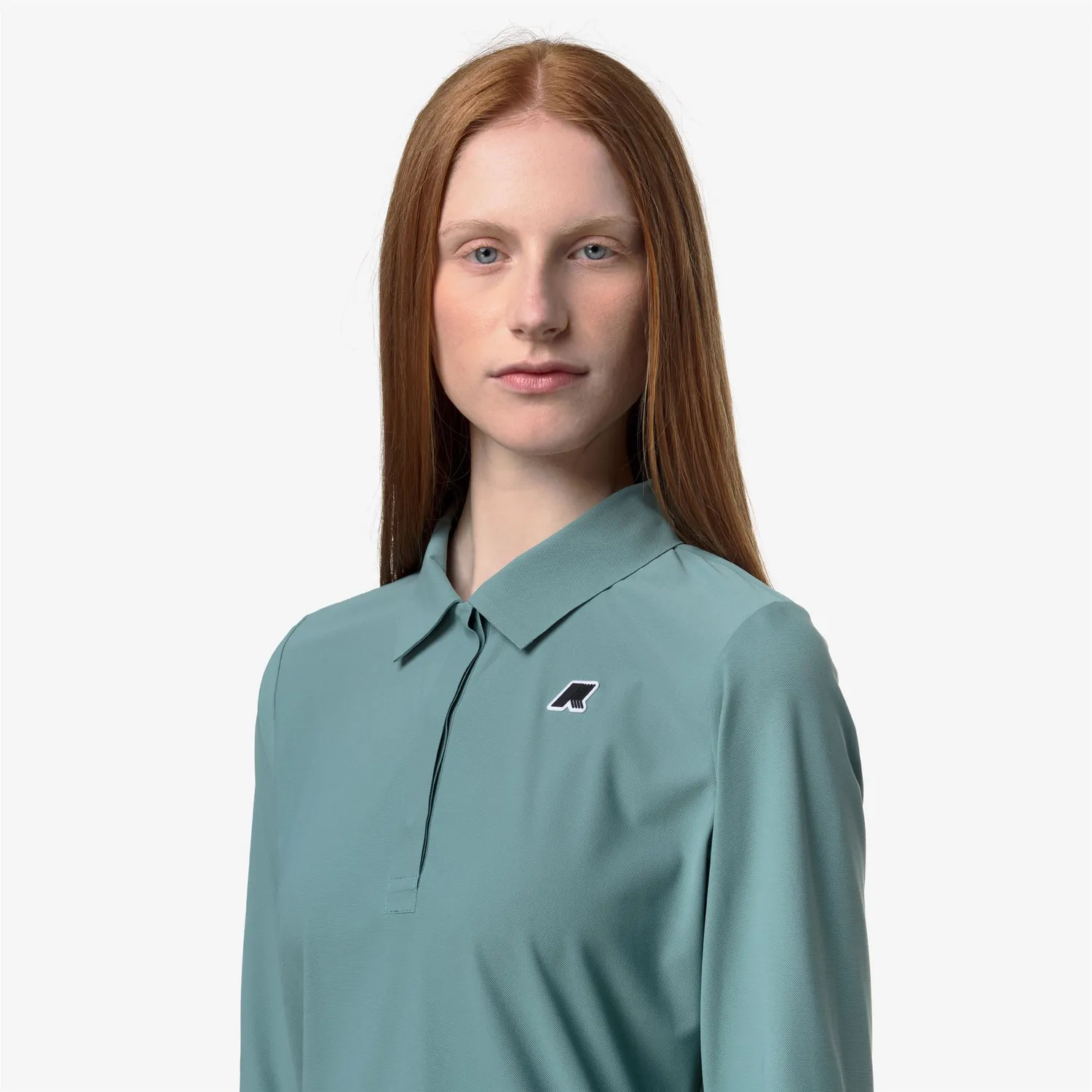K-Way Flier Golf polo damă verde mânecă lungă