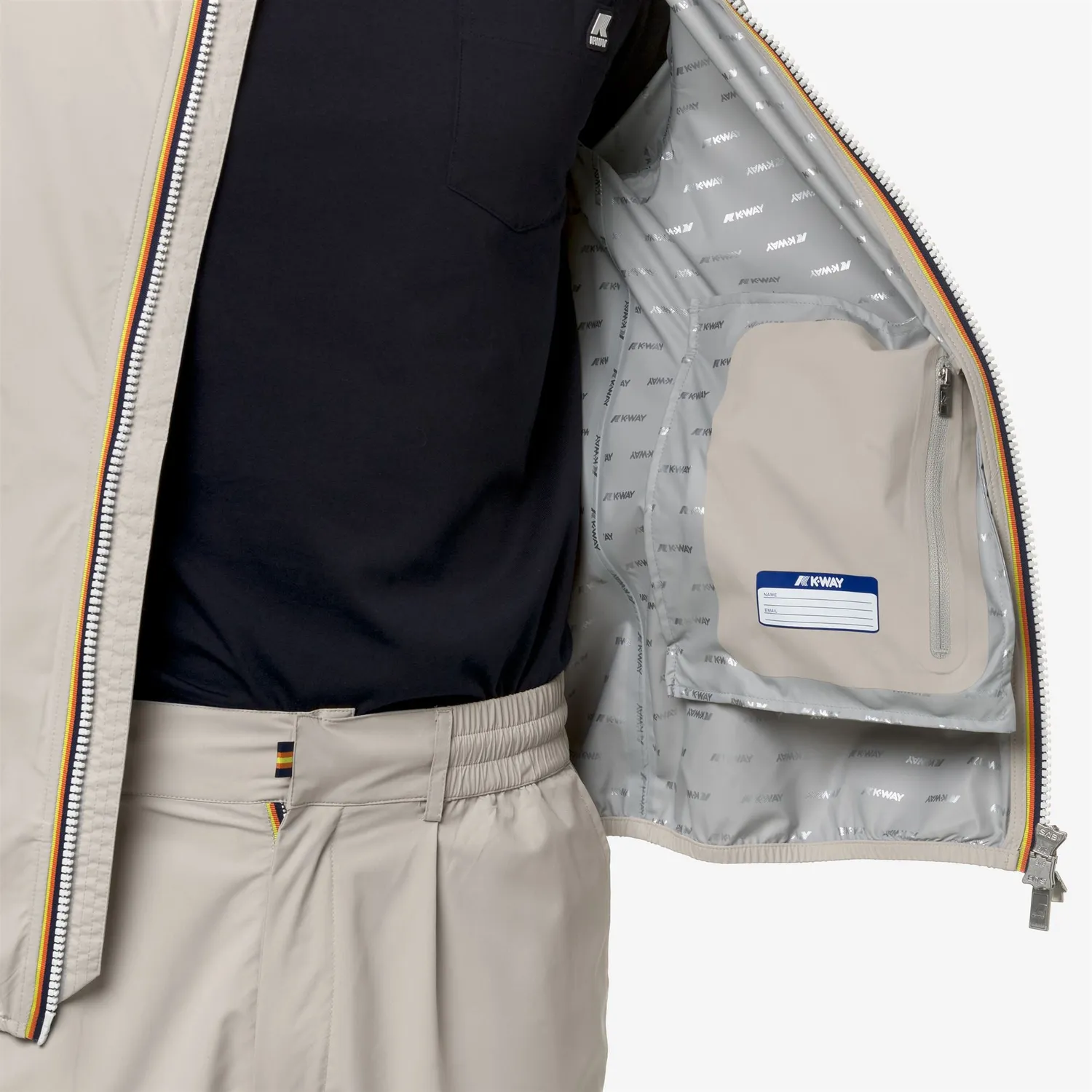 K-Way Jack Stretch Dot geaca barbati Beige Lt impermeabila