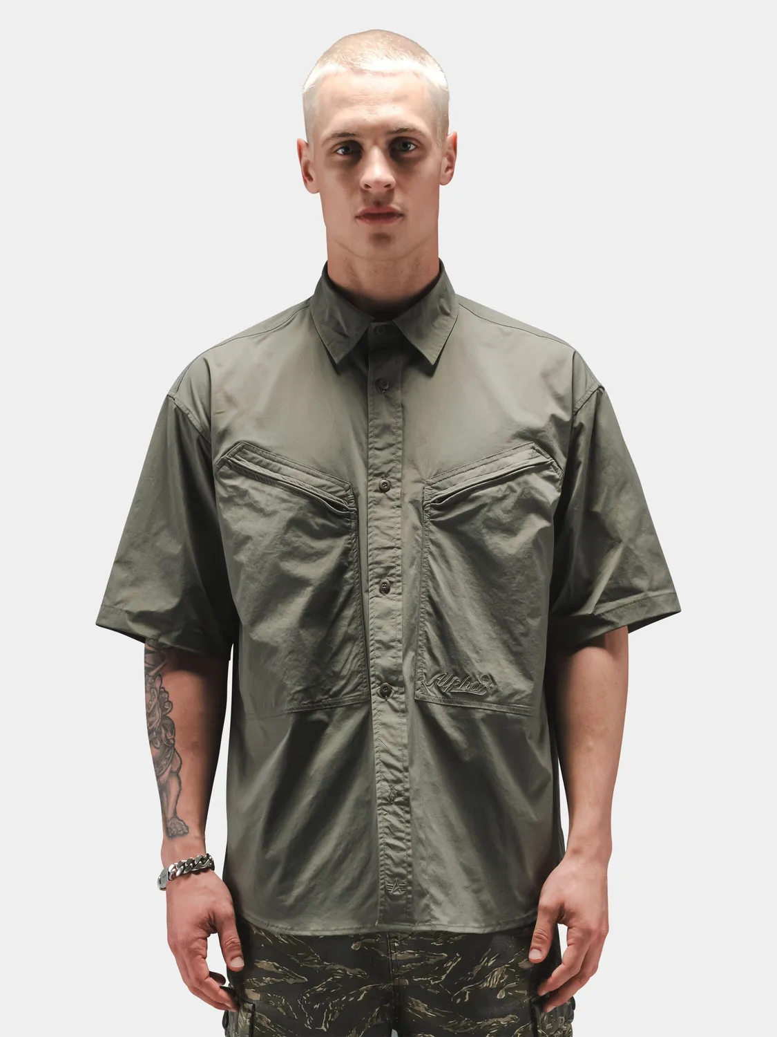 Alpha Industries CWU 27/P camasa barbati gri field