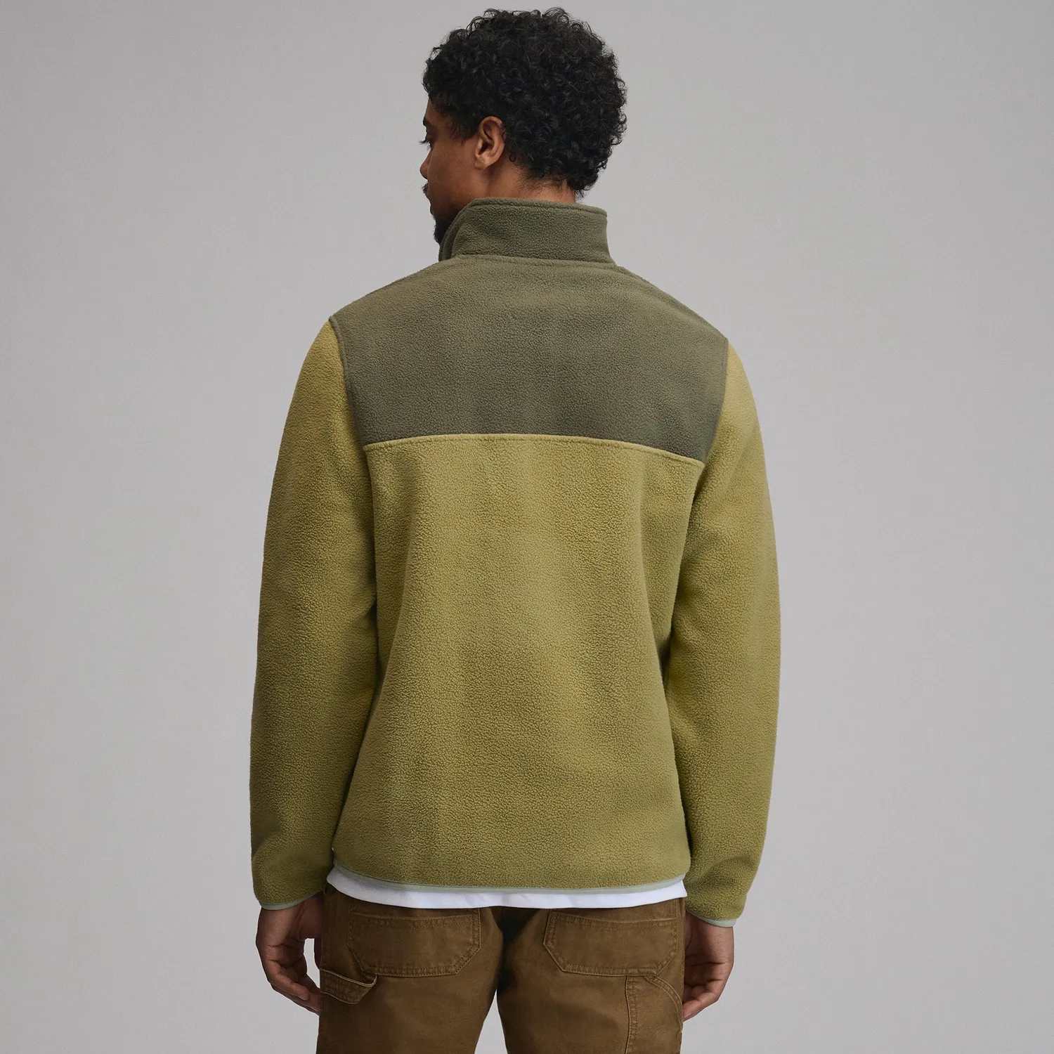 Eddie Bauer Authentic Outdoor polar barbati verde snap