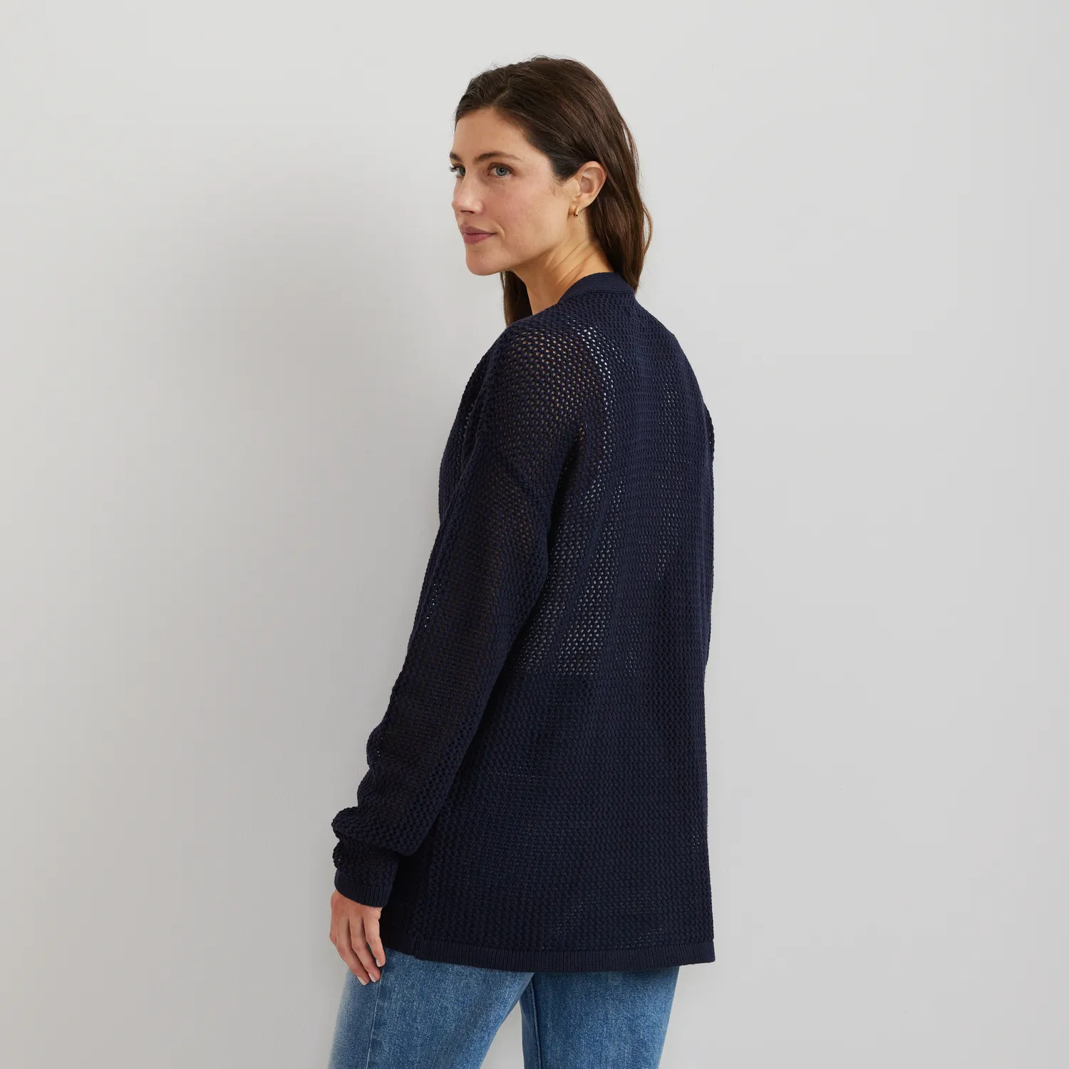 Eddie Bauer Open-Front Cardigan damă Sage călduros