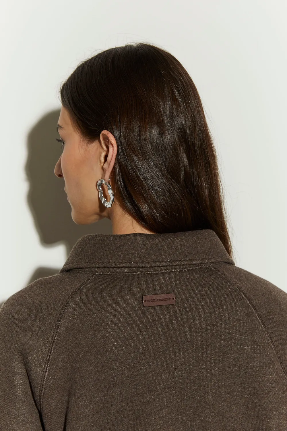 Isabelle Blanche cămașă polo fleece dark earth M
