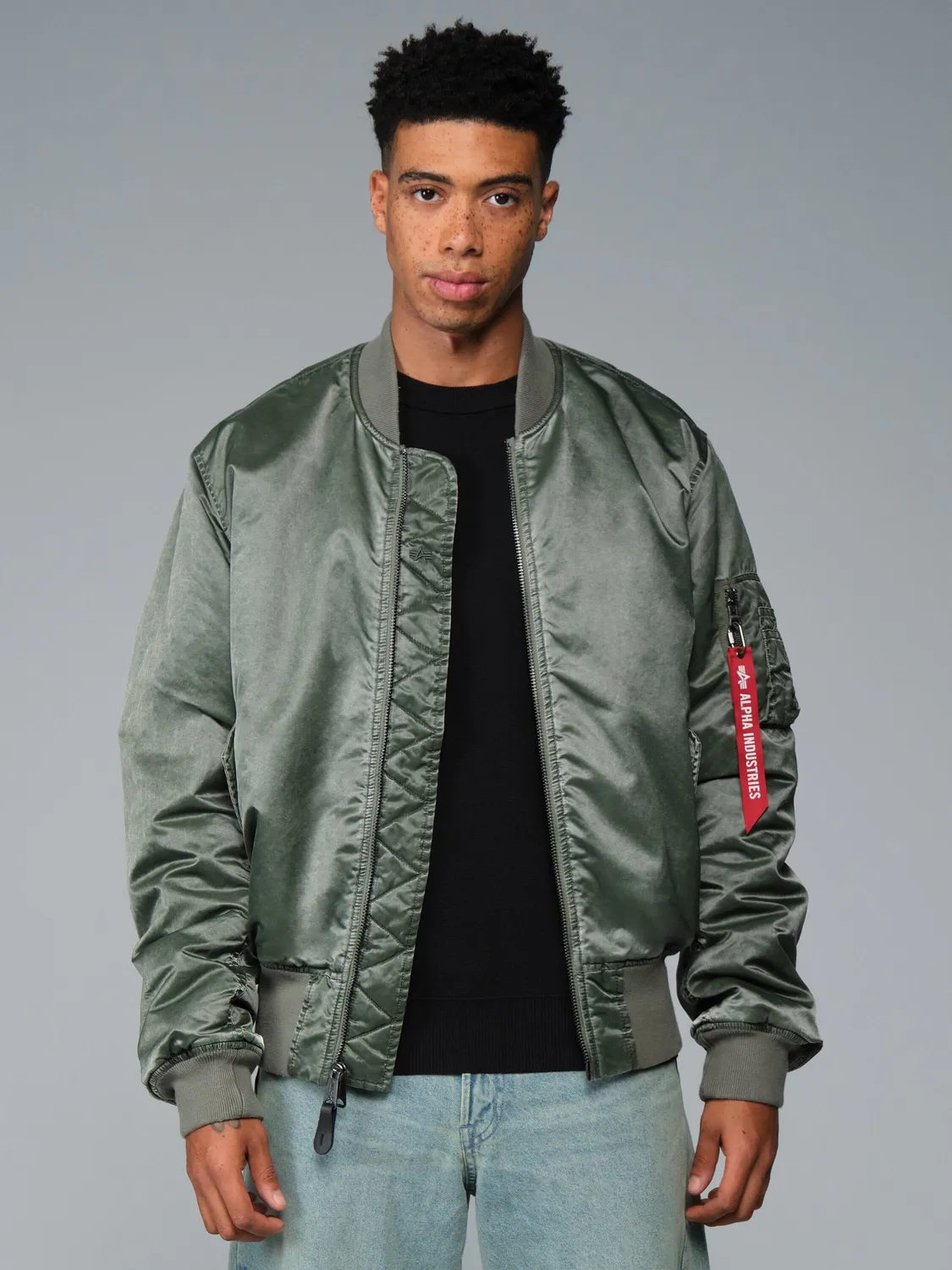 Alpha Industries MA-1 Battlewash geaca bomber negru nailon