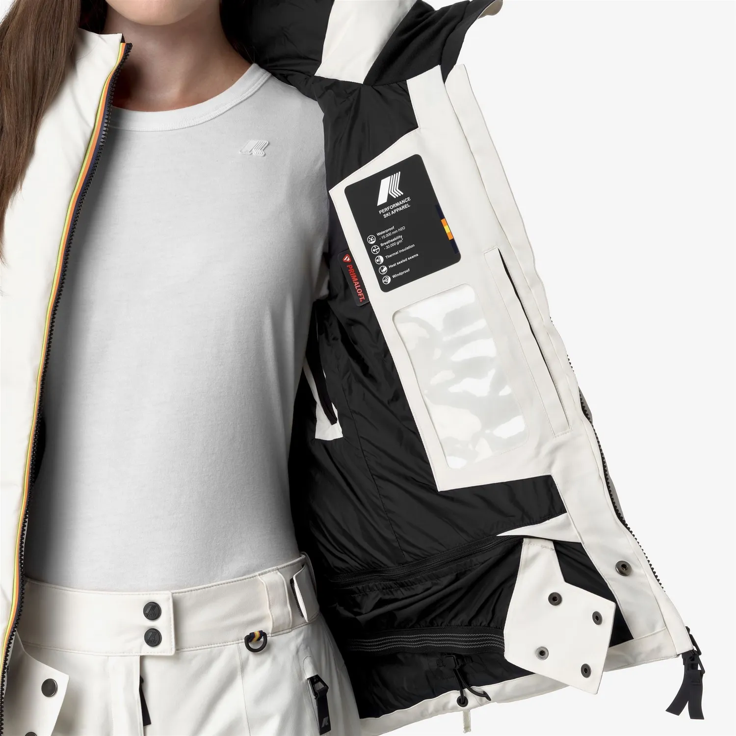 K-Way Tueda geaca schi dama White Gardenia ultra calda