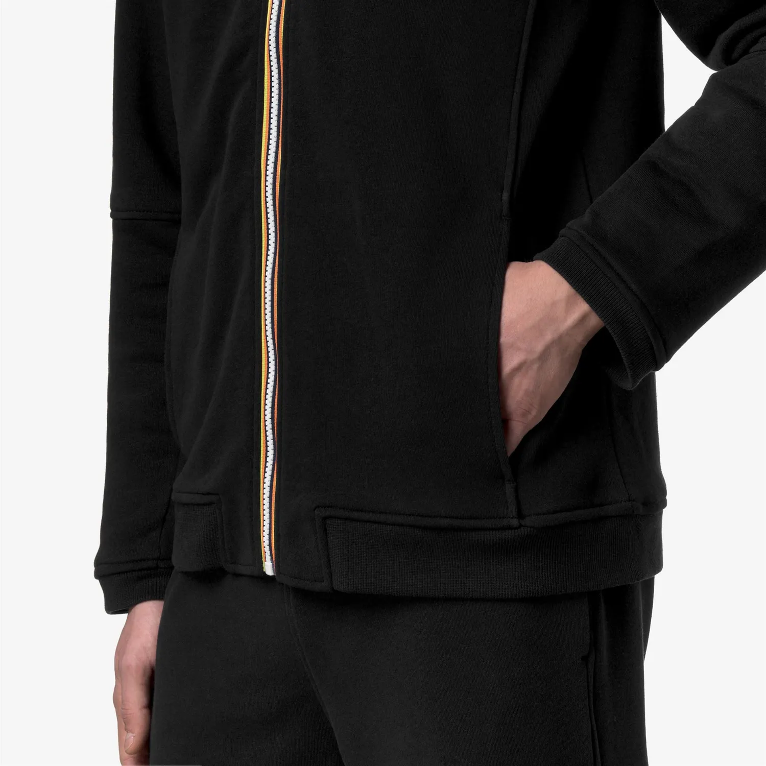 K-Way Prosper Poly Cotton hanorac unisex negru cu glugă