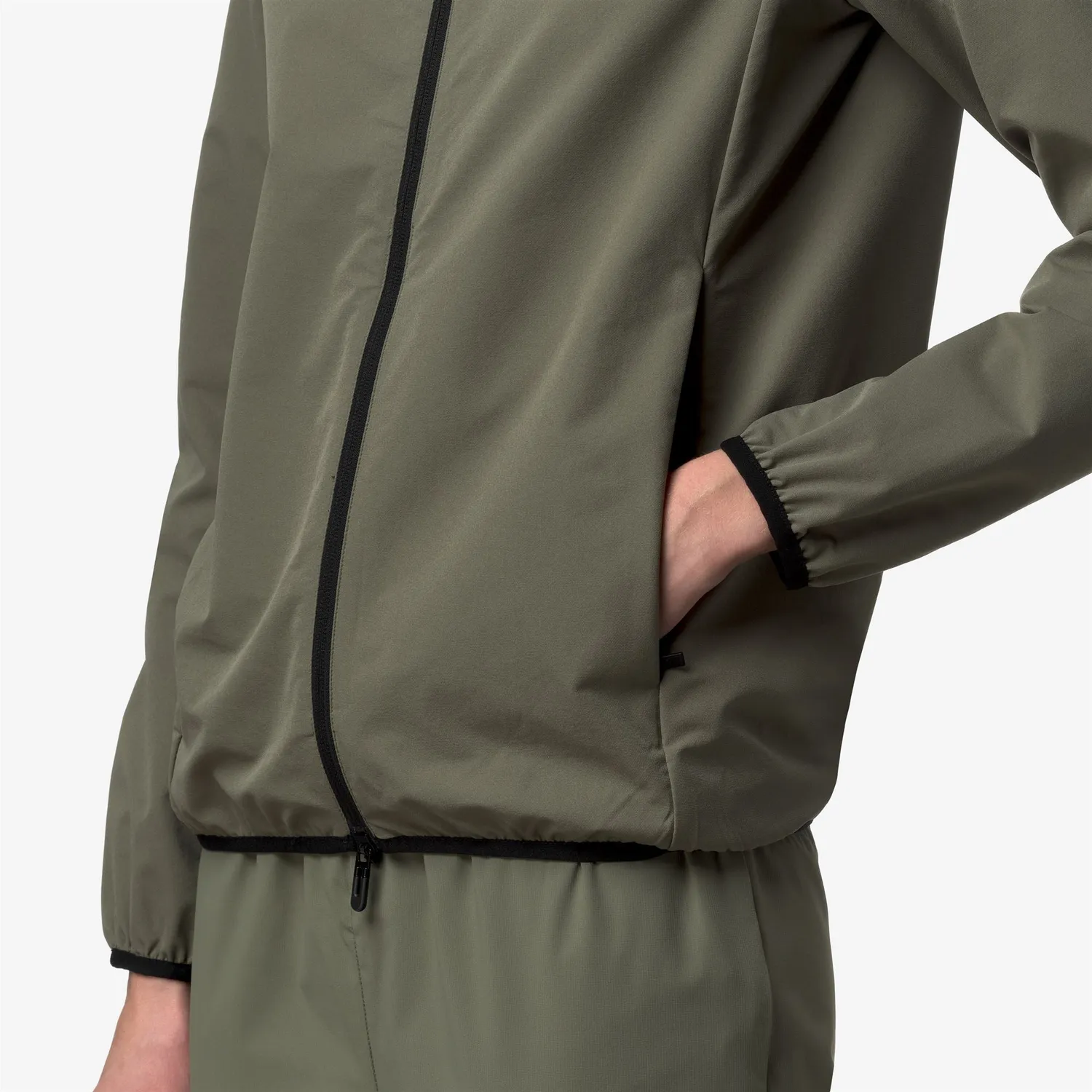 K-Way Journeer Travel K5138FW fleece Green Lichen cu gluga