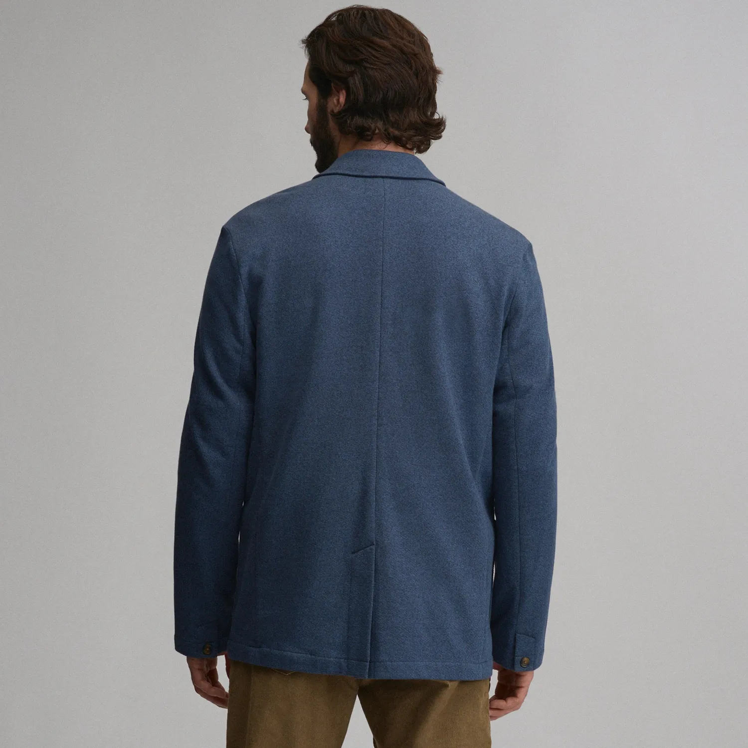 Eddie Bauer Knit Blazer sacou barbati gri calduros