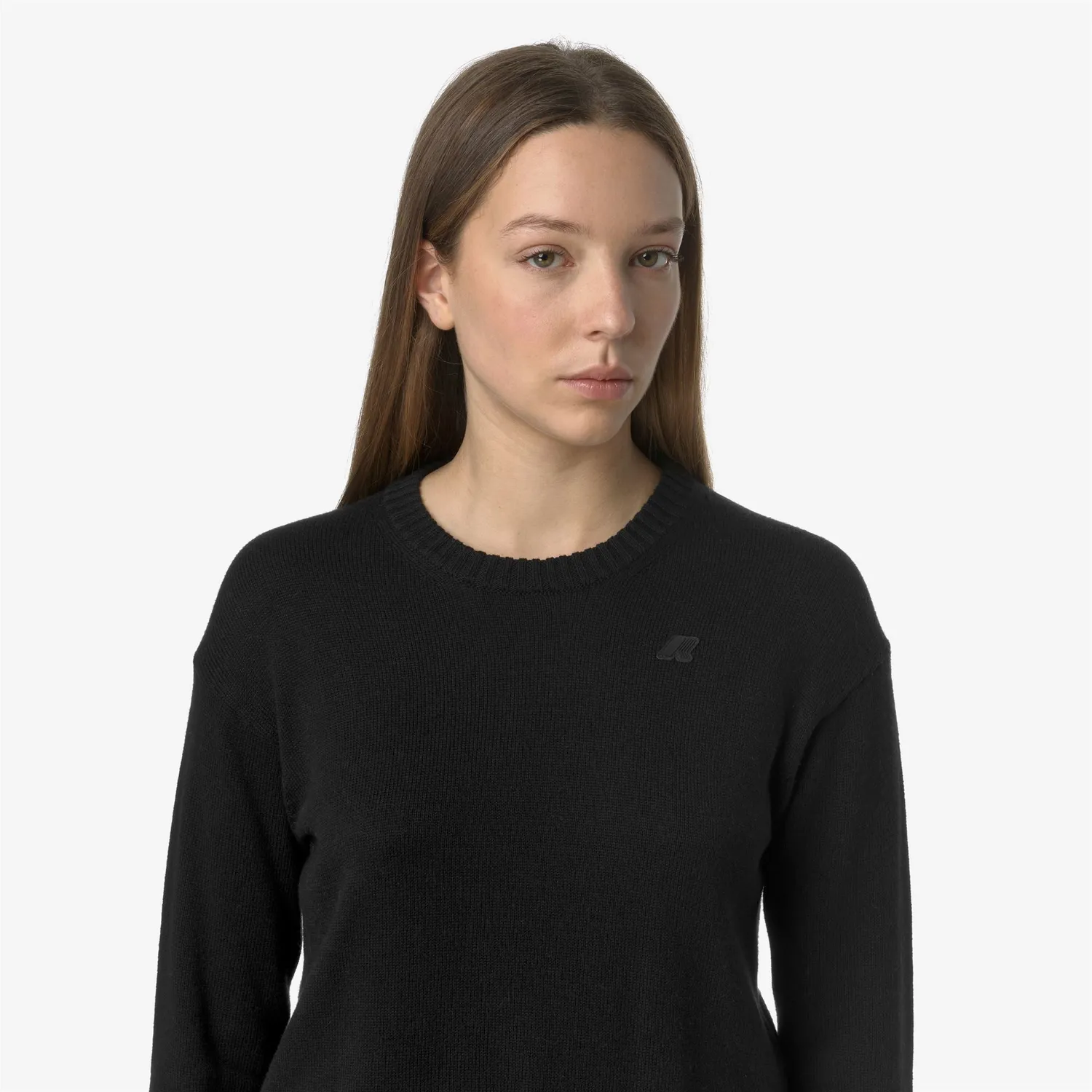 K-Way Domitine pulover dama negru bumbac casmir