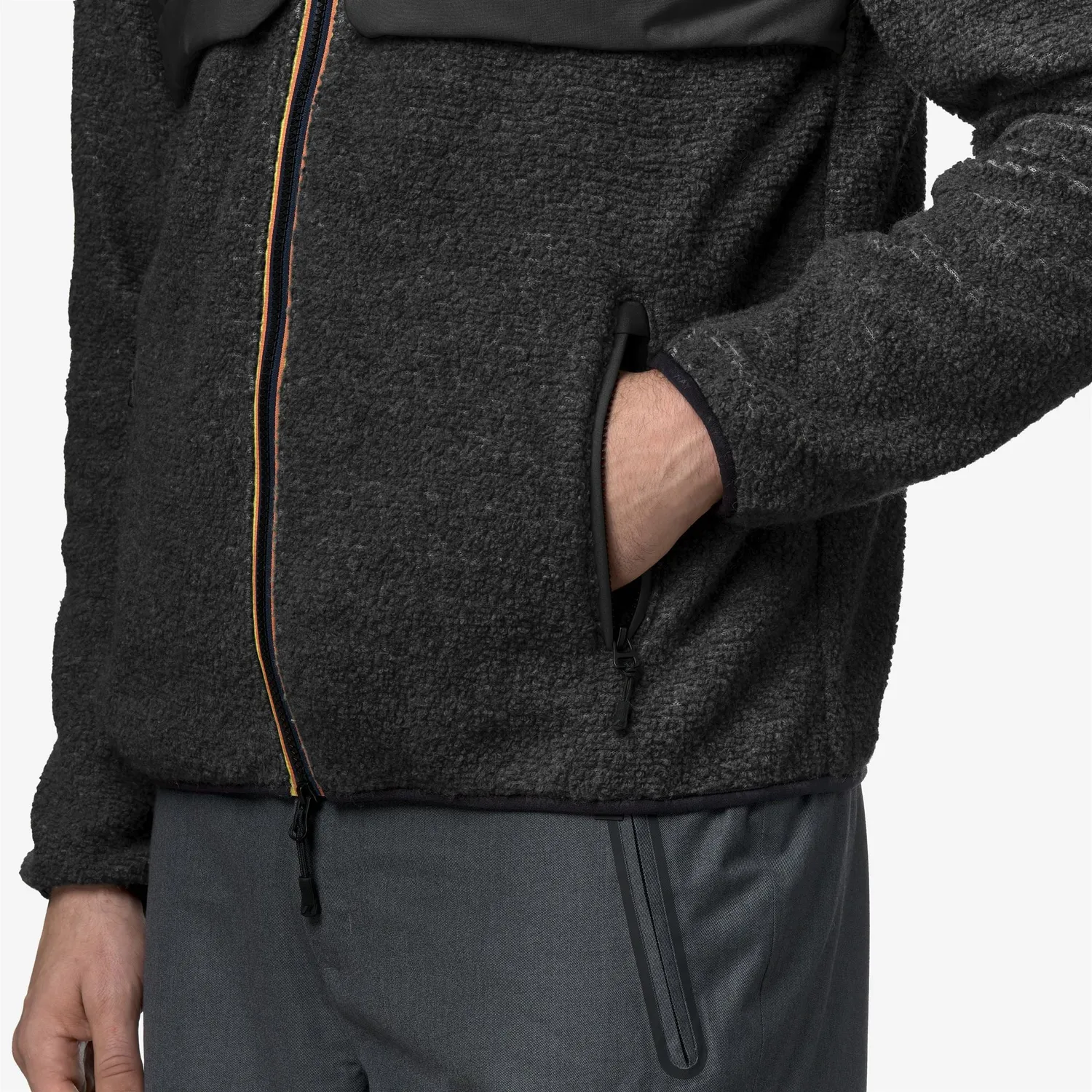 K-Way Bauges Polar geaca barbati Black Pure calduroasa cu gluga