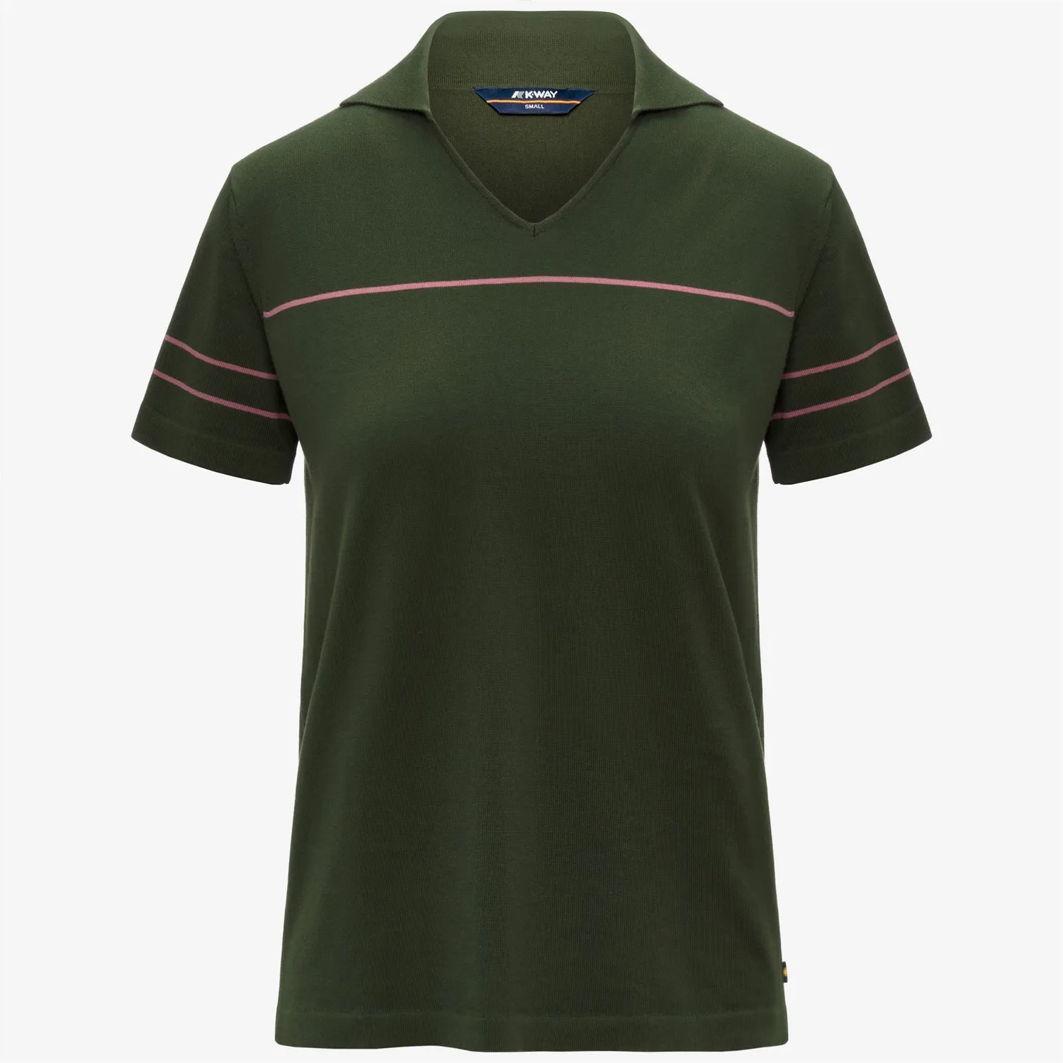 K-Way Mazardy Stripes polo dama verde dungi fine