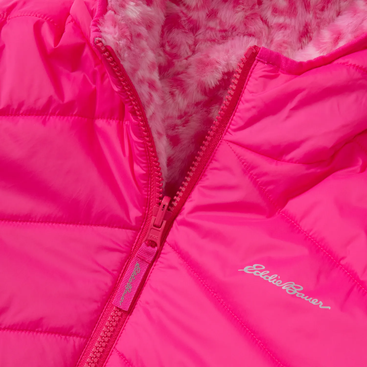 Eddie Bauer Deer Harbor geacă fete reversibilă cu glugă