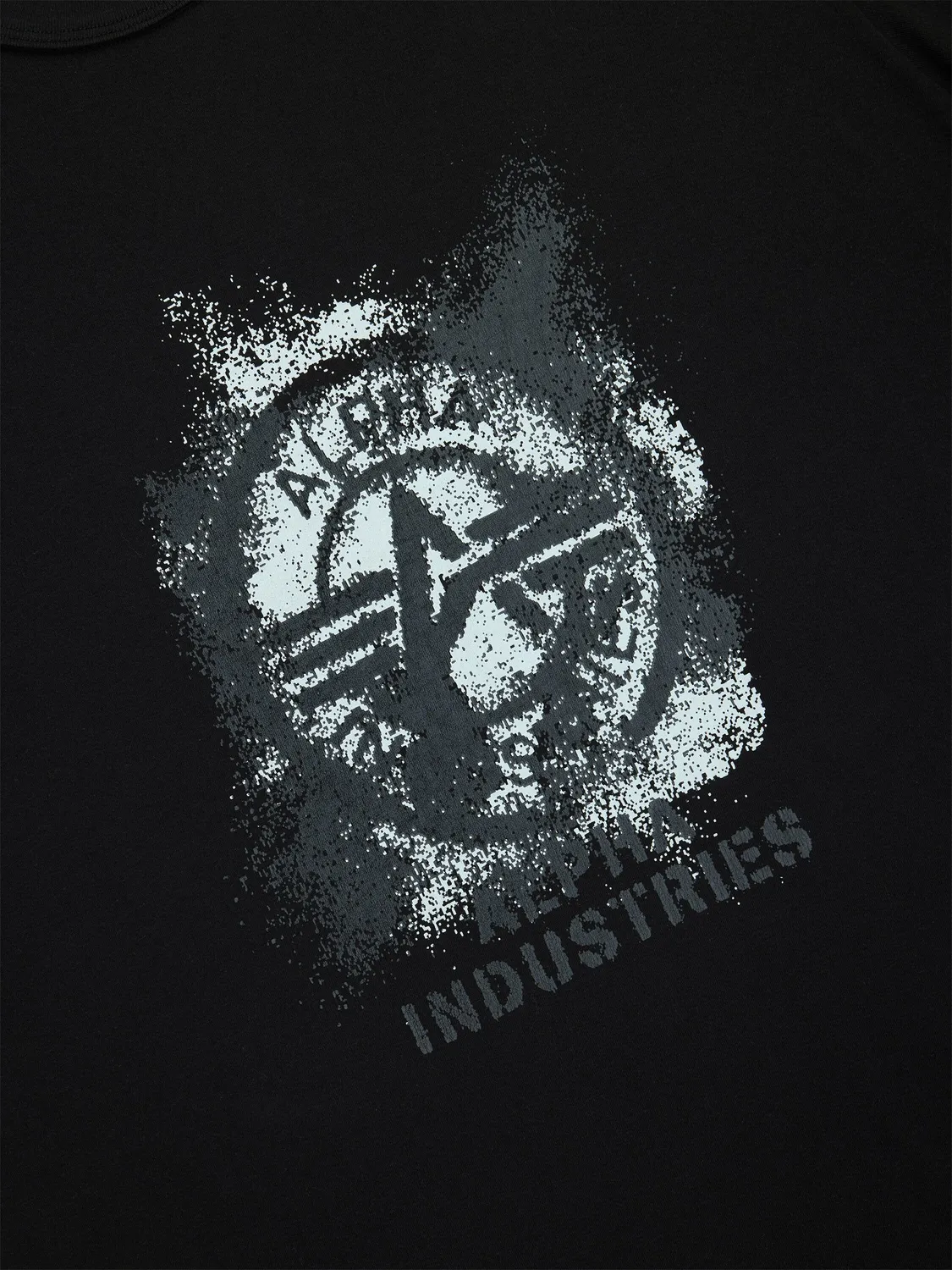 Alpha Industries Relaxed Faded Print tricou negru bumbac