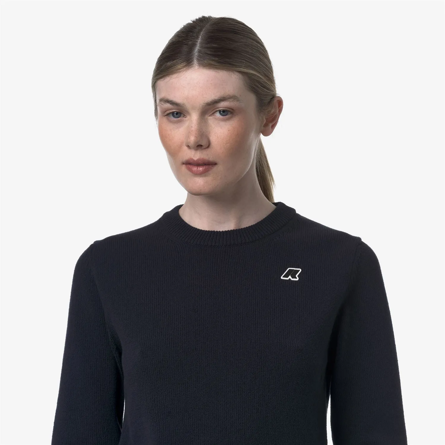 K-Way Abbis Mix Cotton Golf Pulover Albastru Bumbac