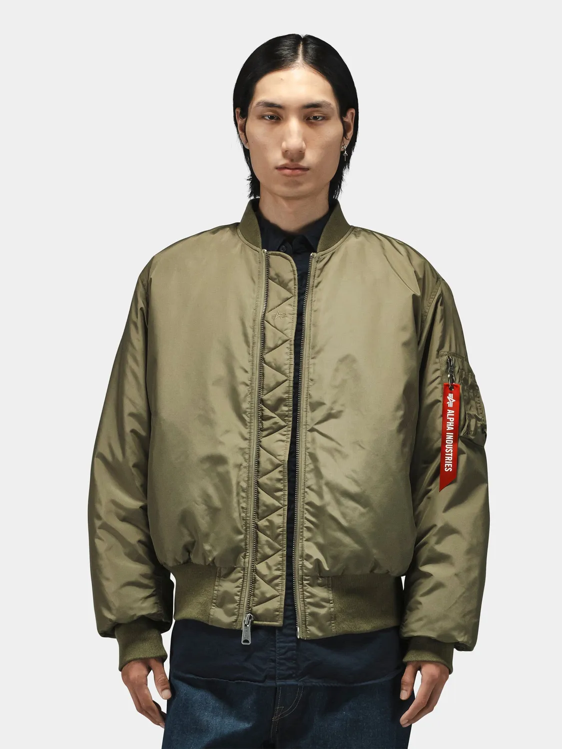 Alpha Industries MA-1 Oxford geaca bomber OG-107 Green impermeabila
