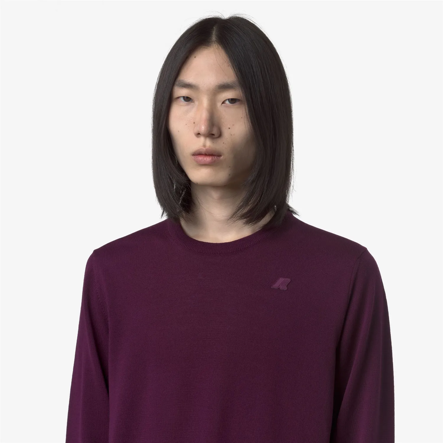 K-Way Sebastien Merino pulover bărbați Violet Wine