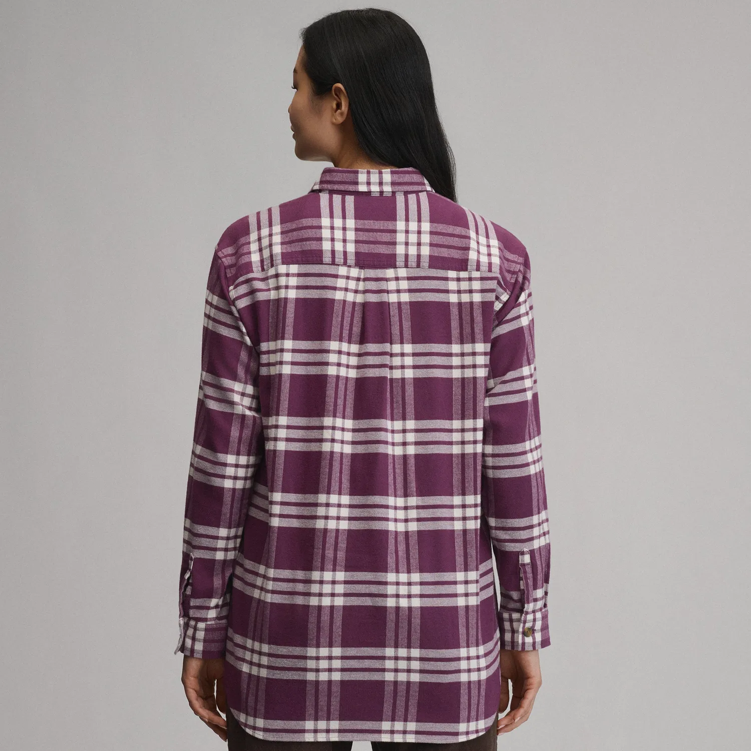 Eddie Bauer Field Flex camasa flanel dama roz relaxata