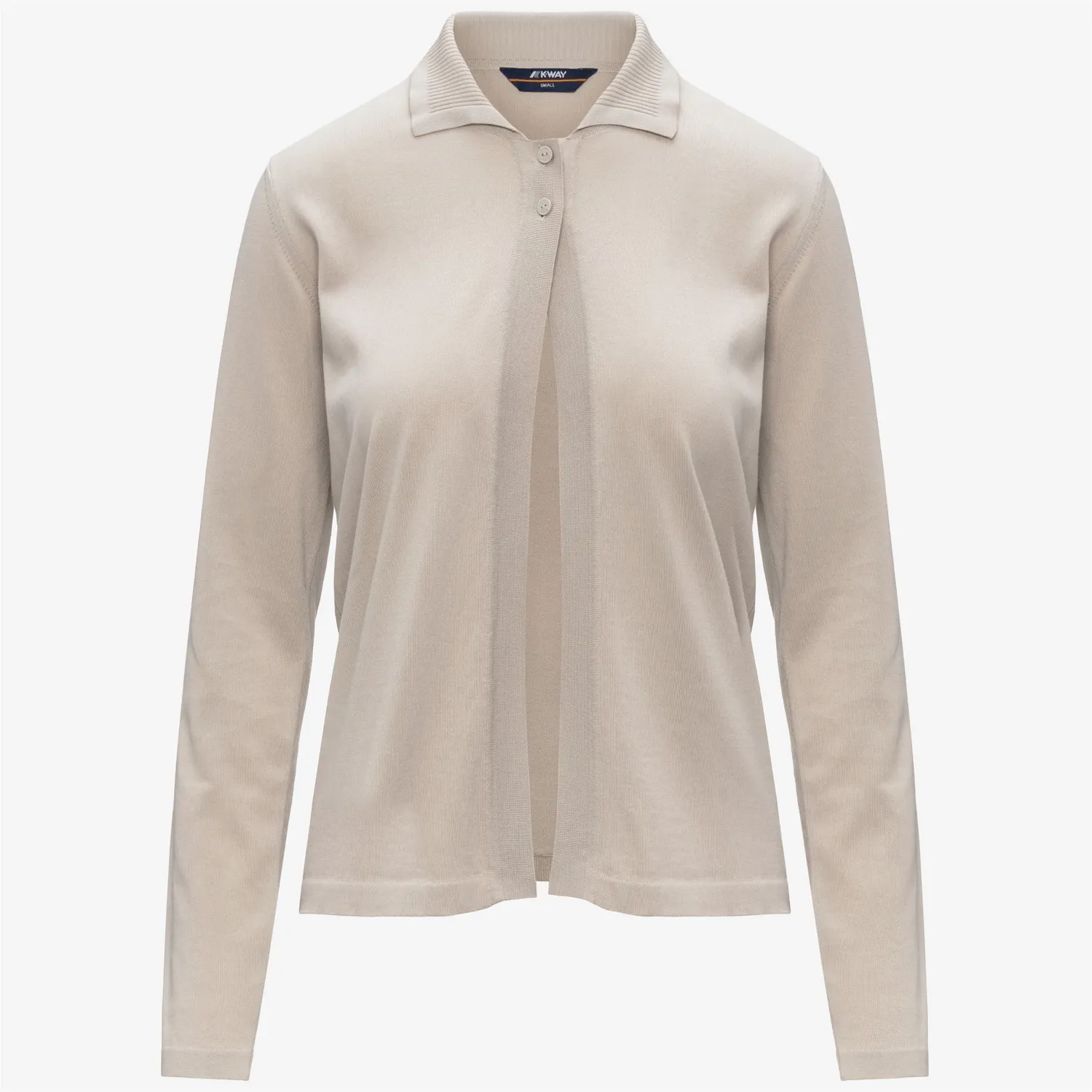 K-Way Lenid pulover dama bej cu guler polo
