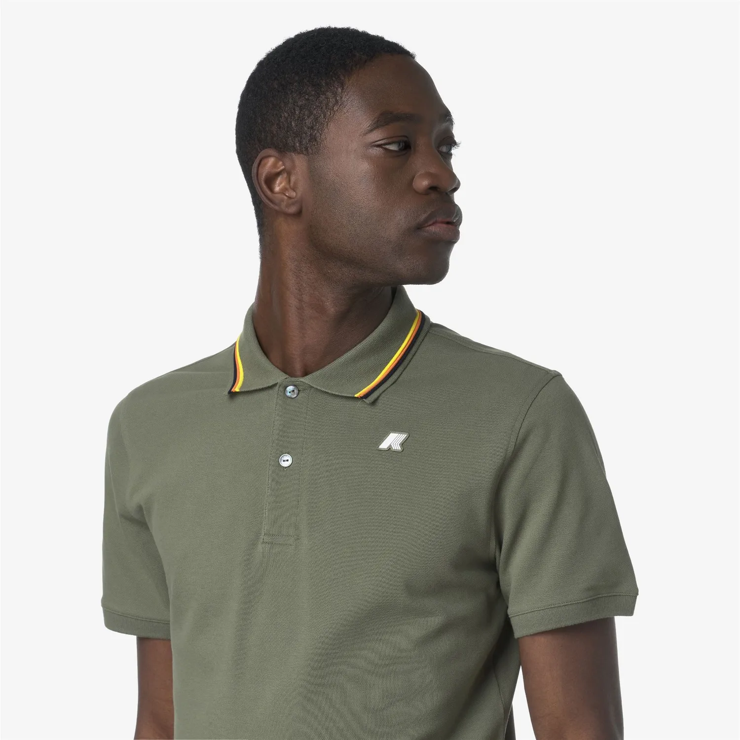 K-Way Jud Pique Slim polo barbati Green Lichen bumbac