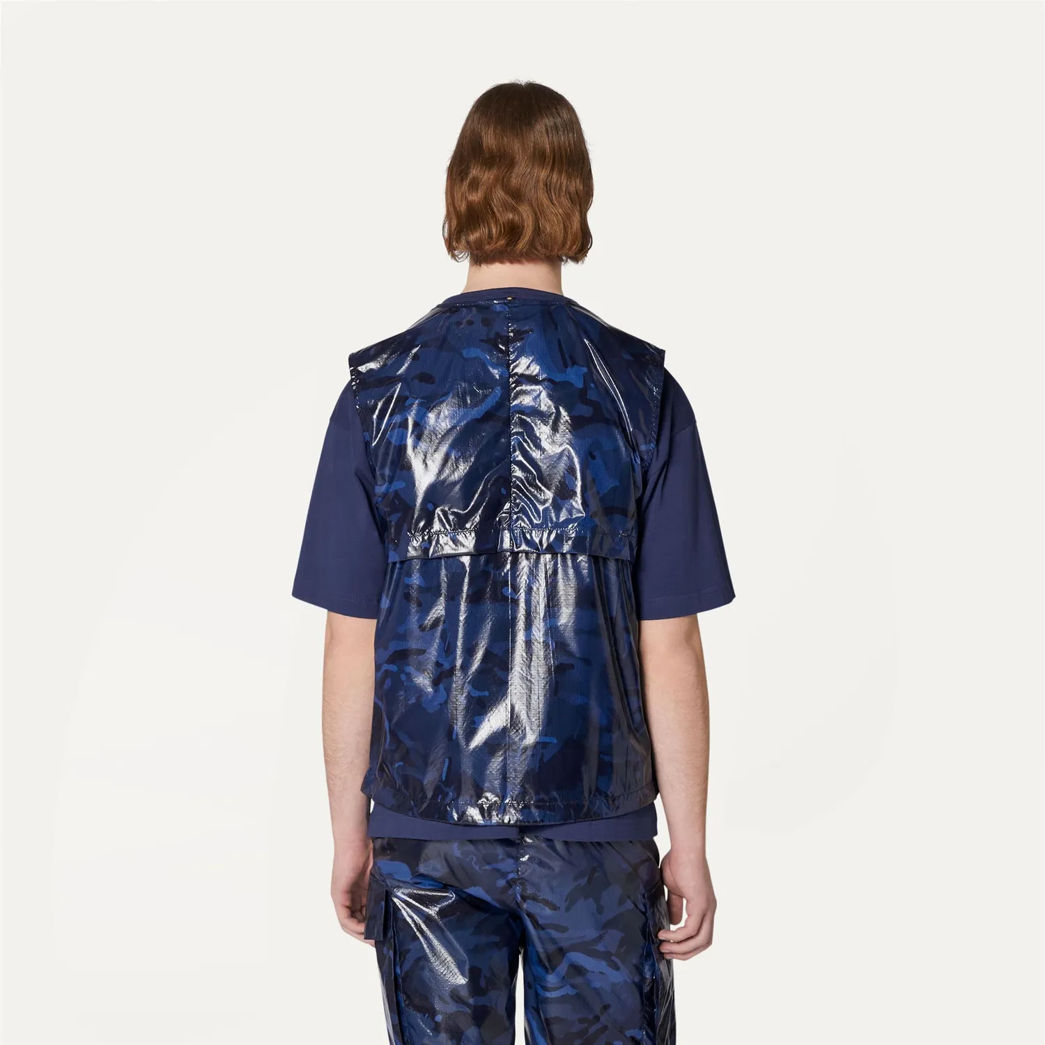 K-Way Barnel Camou vesta albastru camuflaj 3 straturi