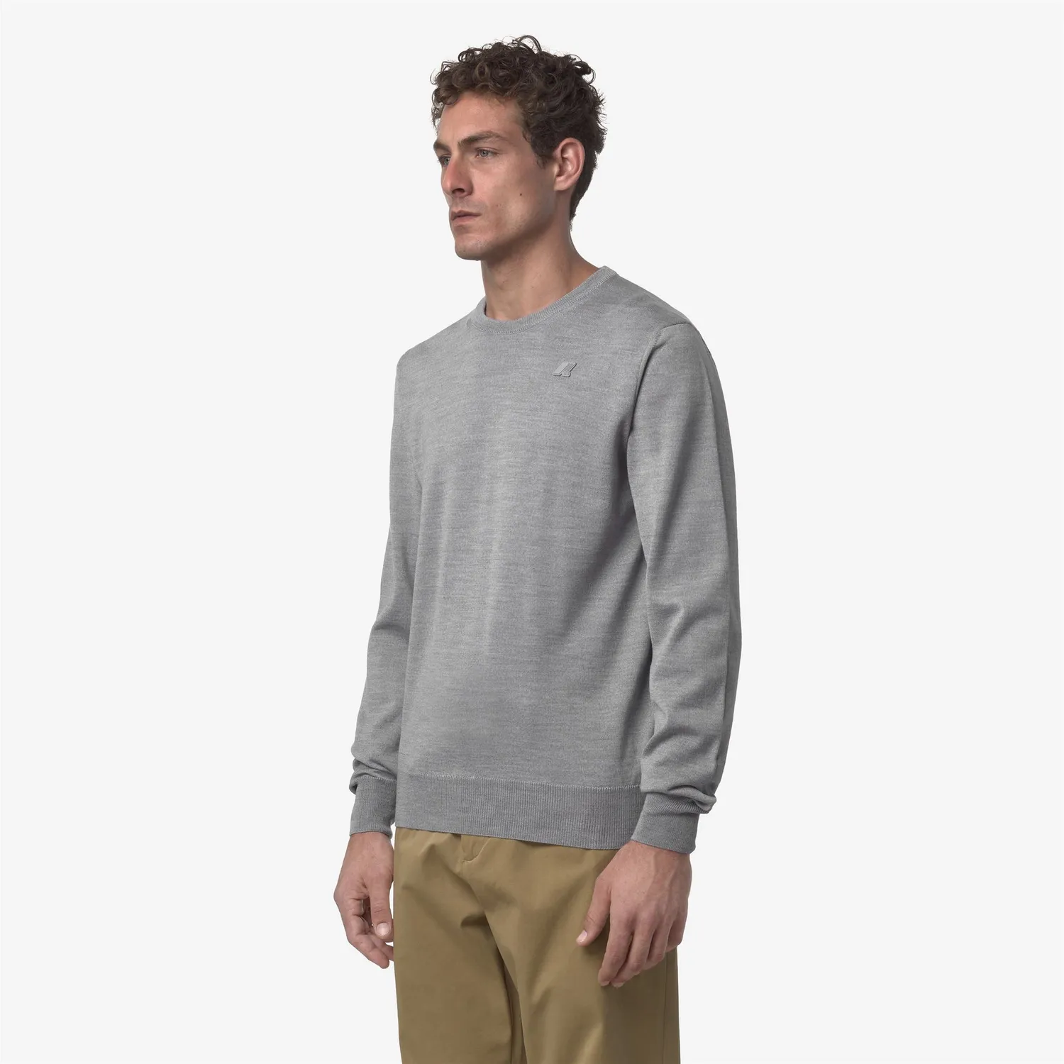 K-Way Sebastien pulover barbati Beige Greyish lana