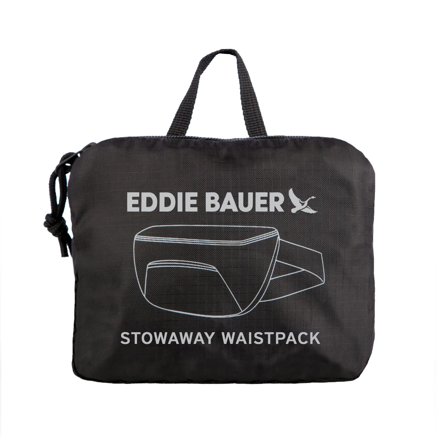 Eddie Bauer Stowaway borseta talie negru pliabila 1L