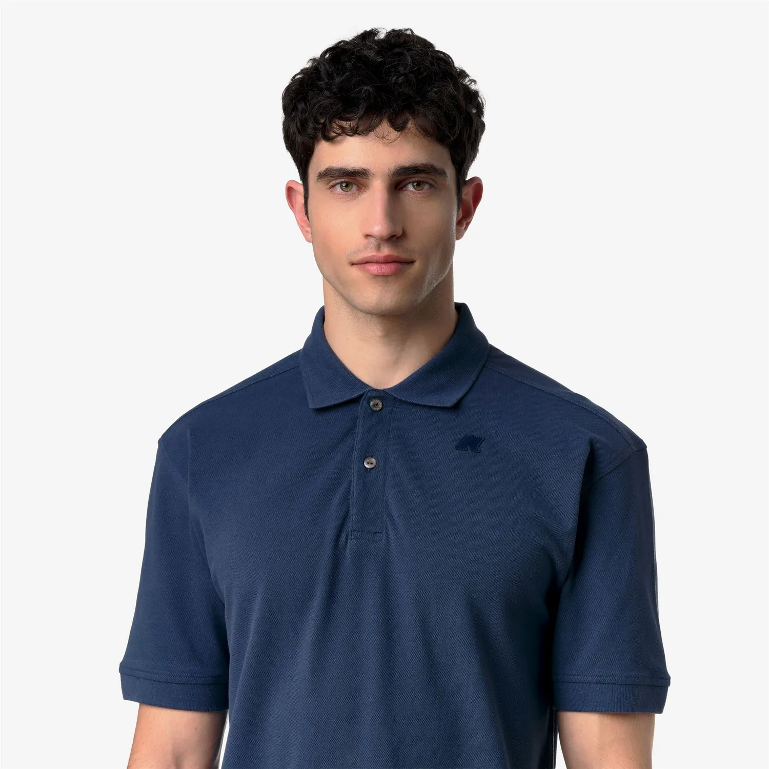 K-Way Simor polo barbati Blue Insignia bumbac elastic