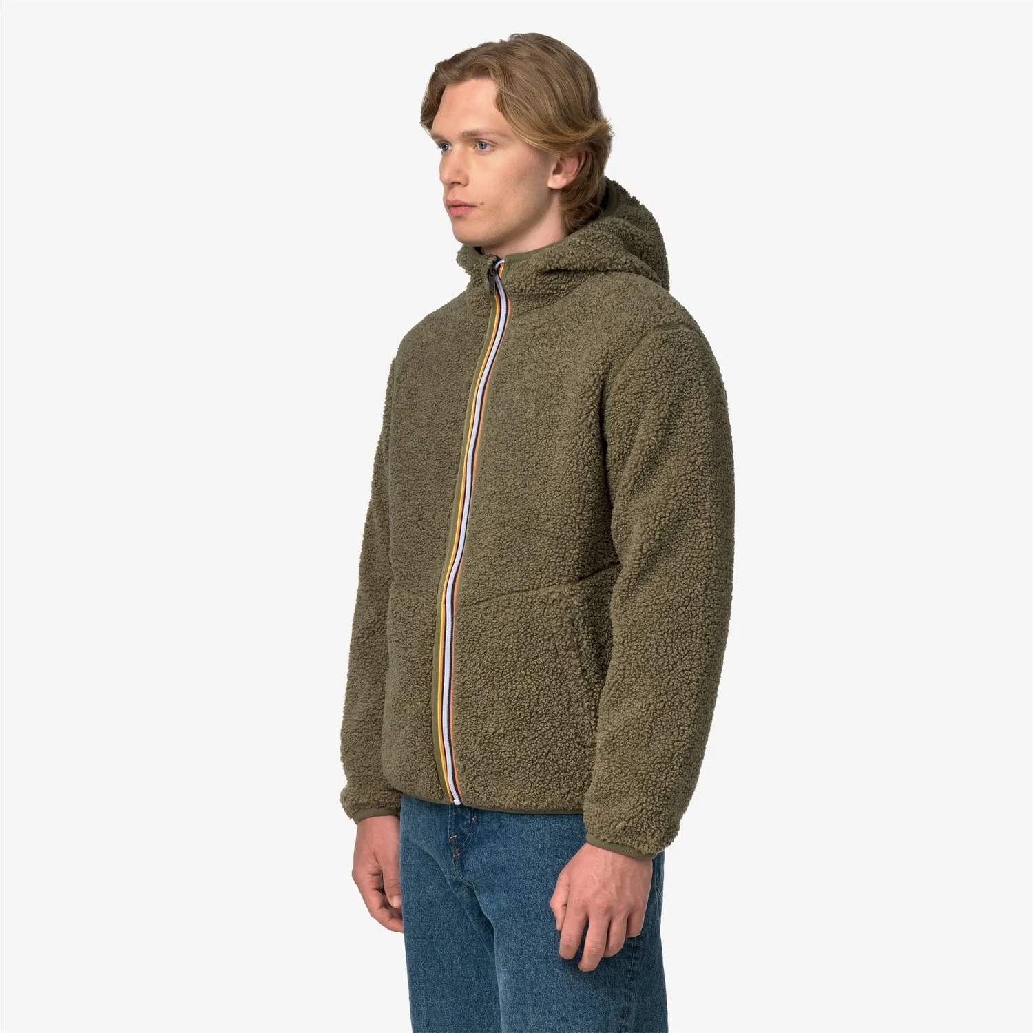 K-Way Jack Sherpa Polar geaca barbati reversibila calduroasa