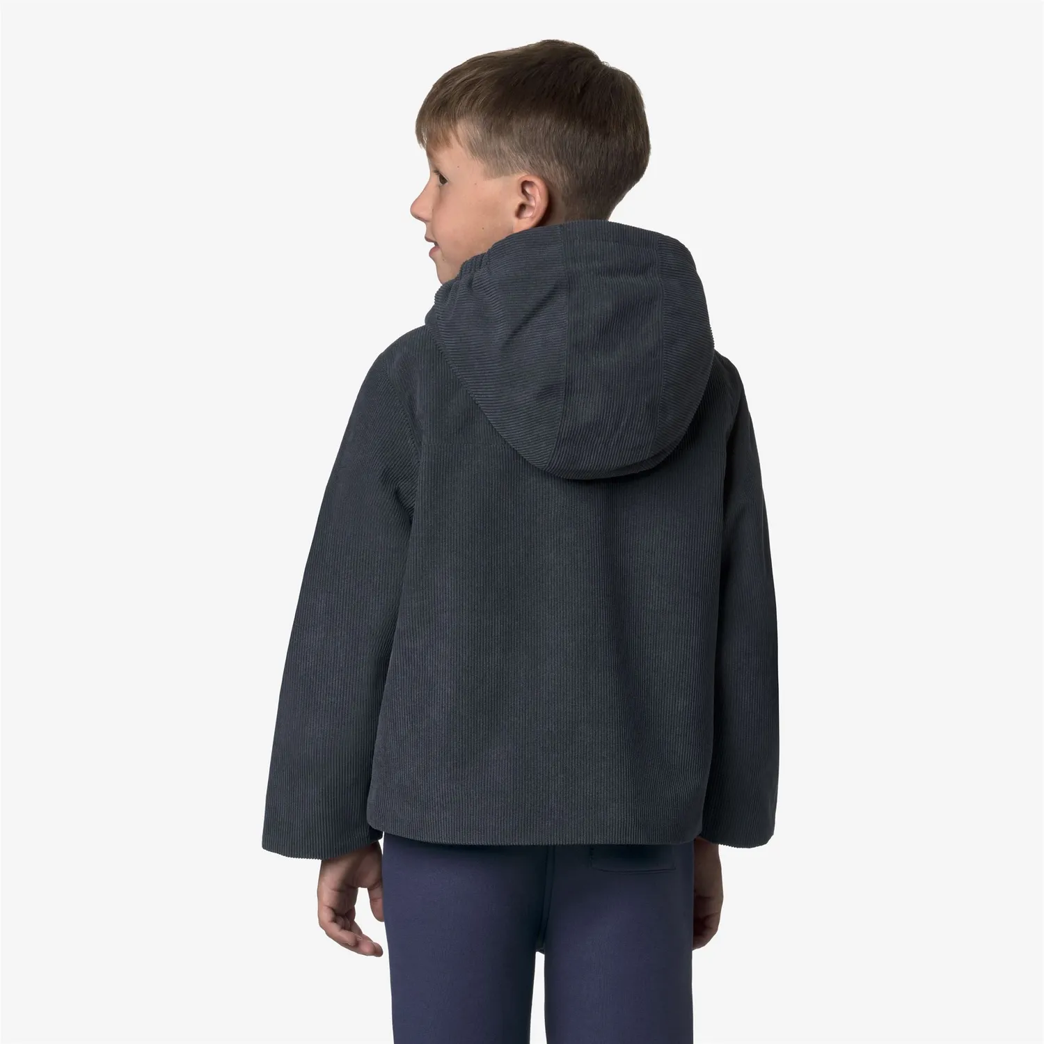 K-Way Sharille Corduroy geaca baieti bleu calduroasa medie