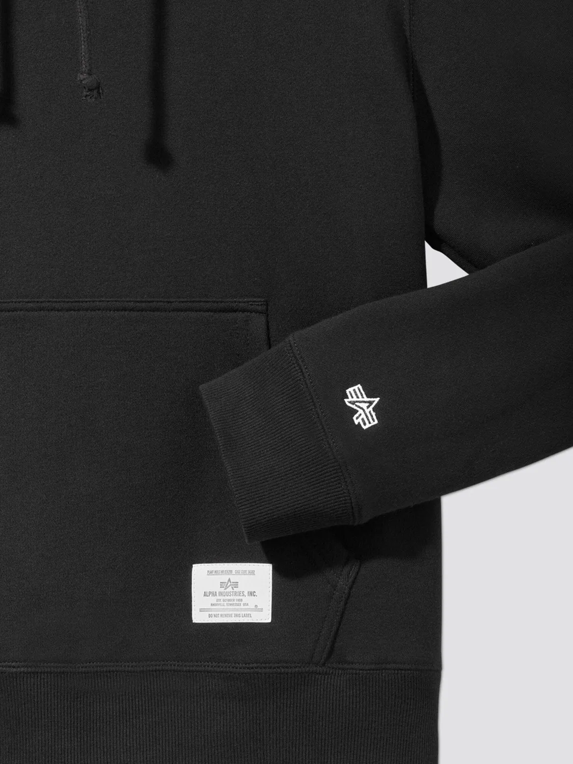 Alpha Industries Essential hanorac negru bumbac unisex