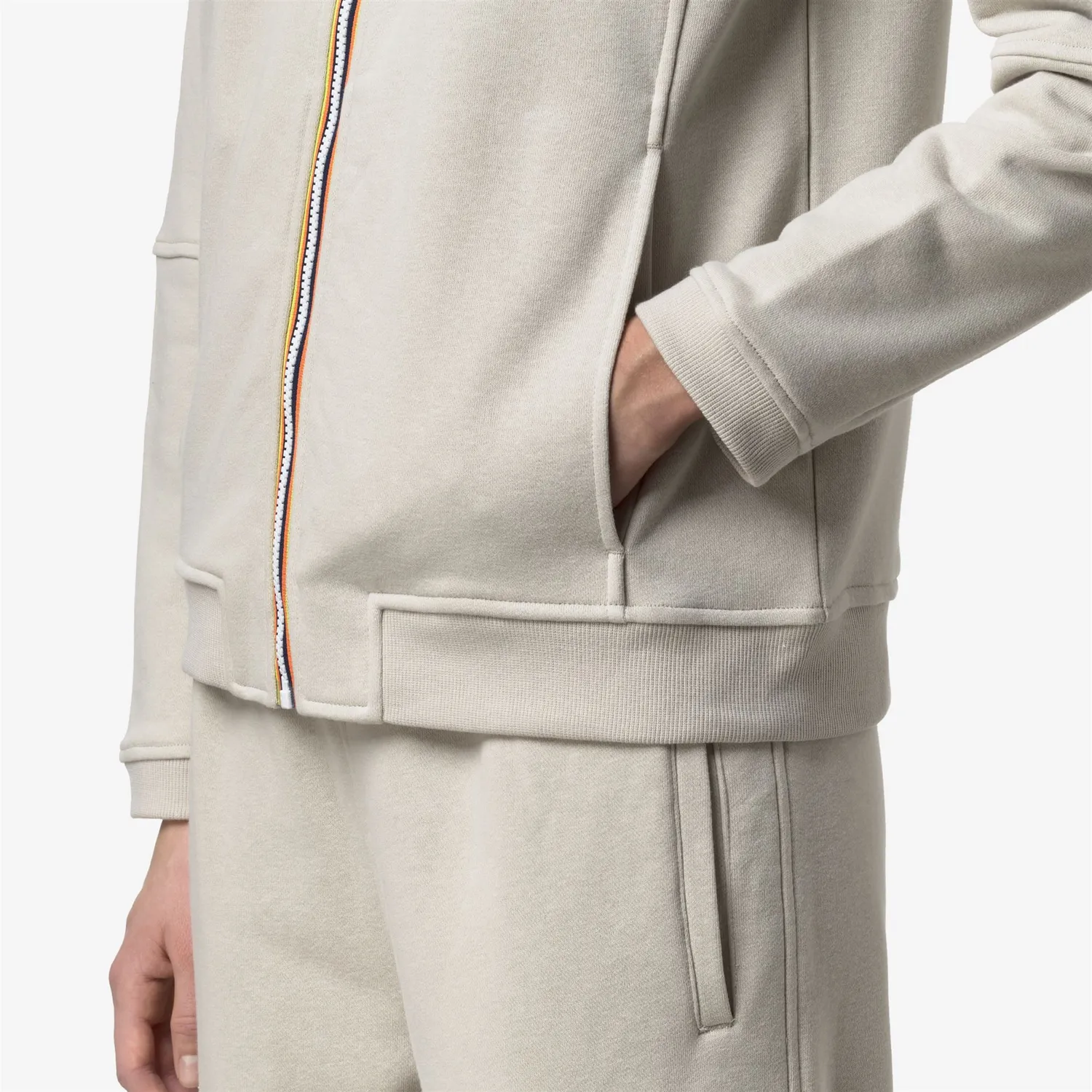 K-Way Pepin Poly Cotton hanorac fleece bej fermoar