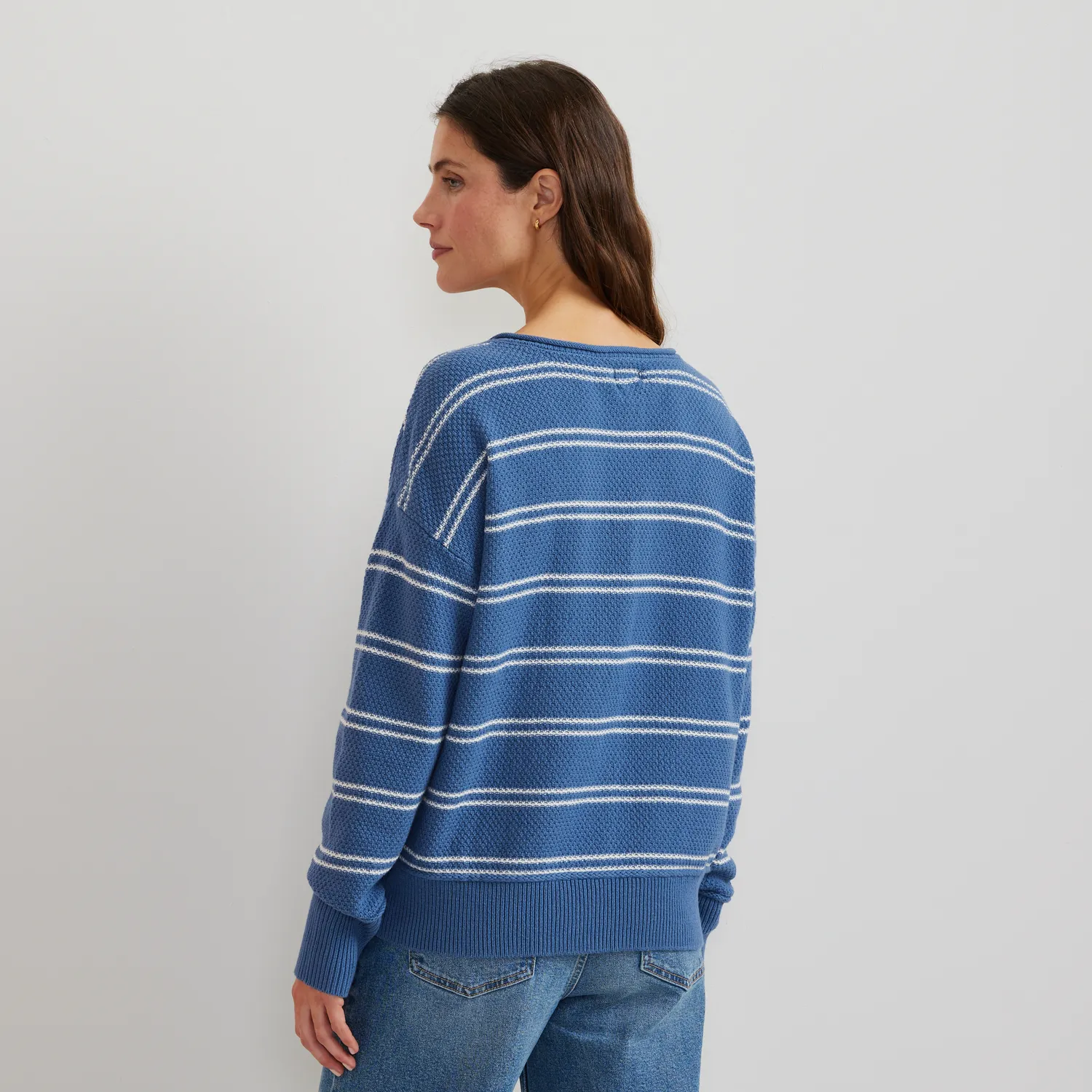 Eddie Bauer V-Neck Sweater pulover dama dungi bumbac