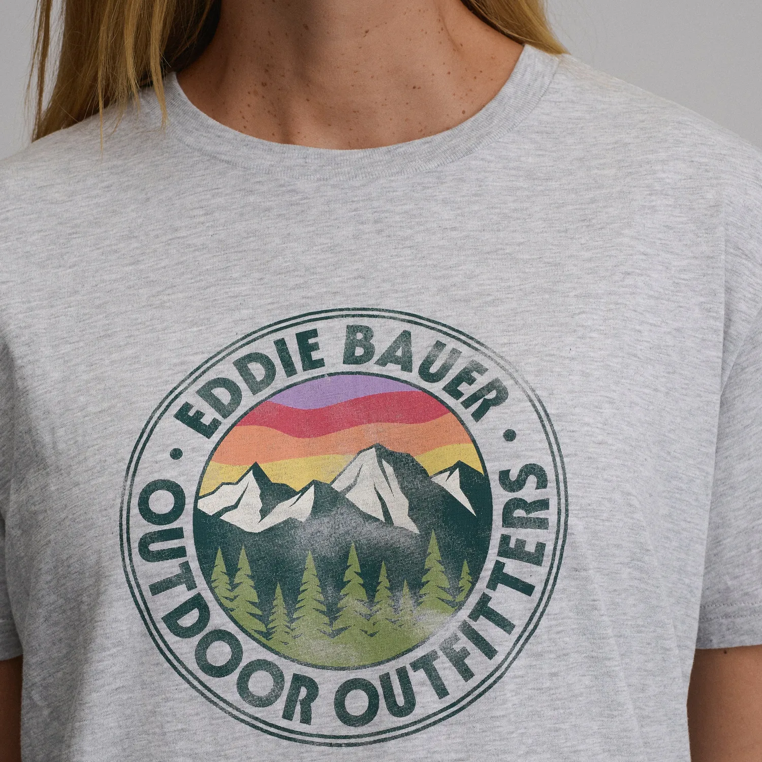 Eddie Bauer Outdoor Outfitters tricou femei gri bumbac