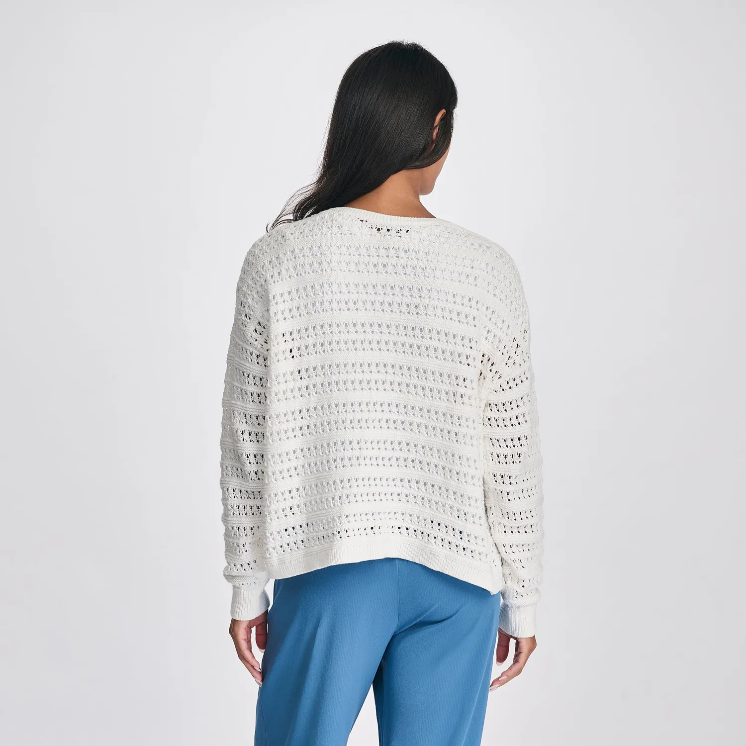 Eddie Bauer Open Stitch cardigan damă bumbac ușor
