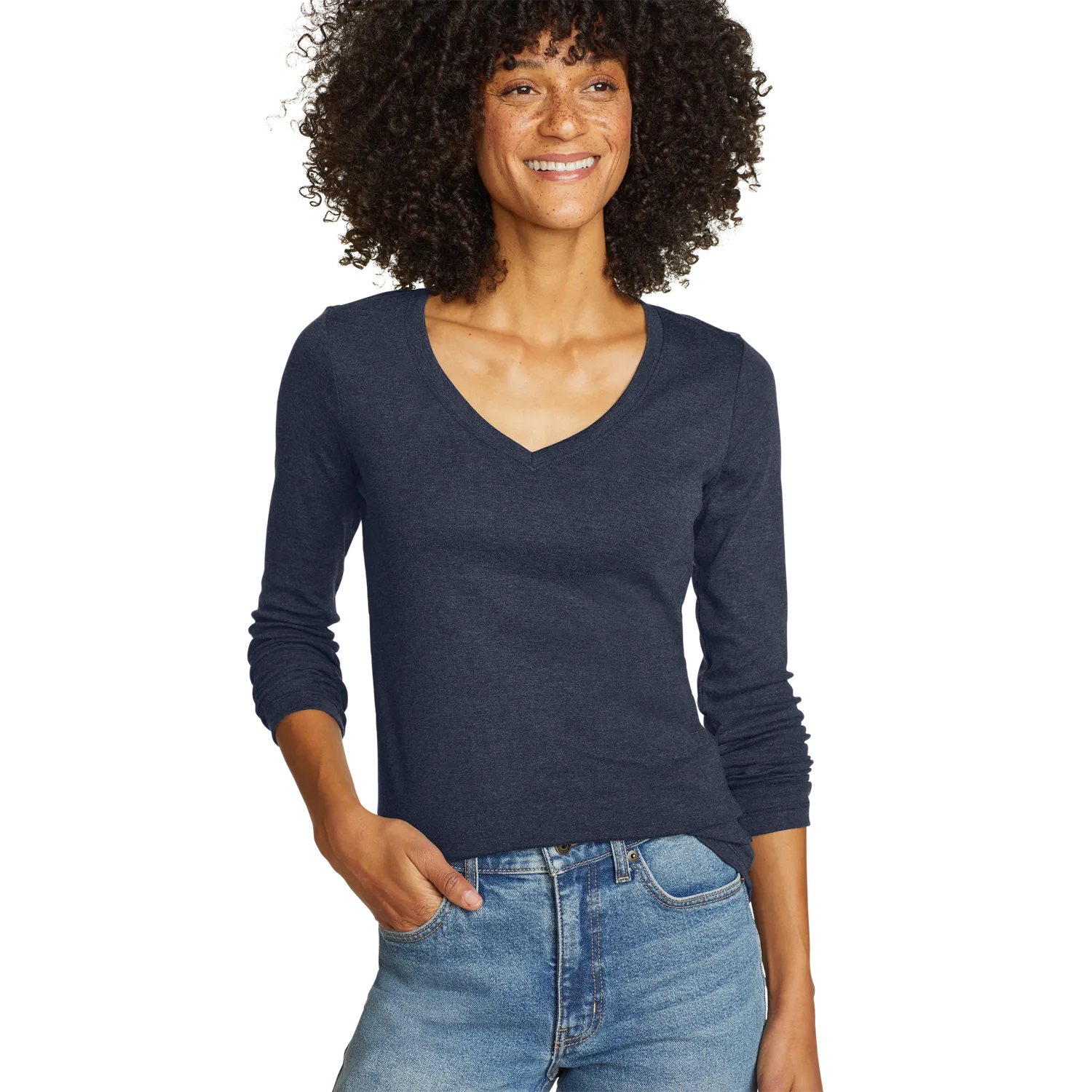 Eddie Bauer Favorite tricou dama indigo maneca lunga