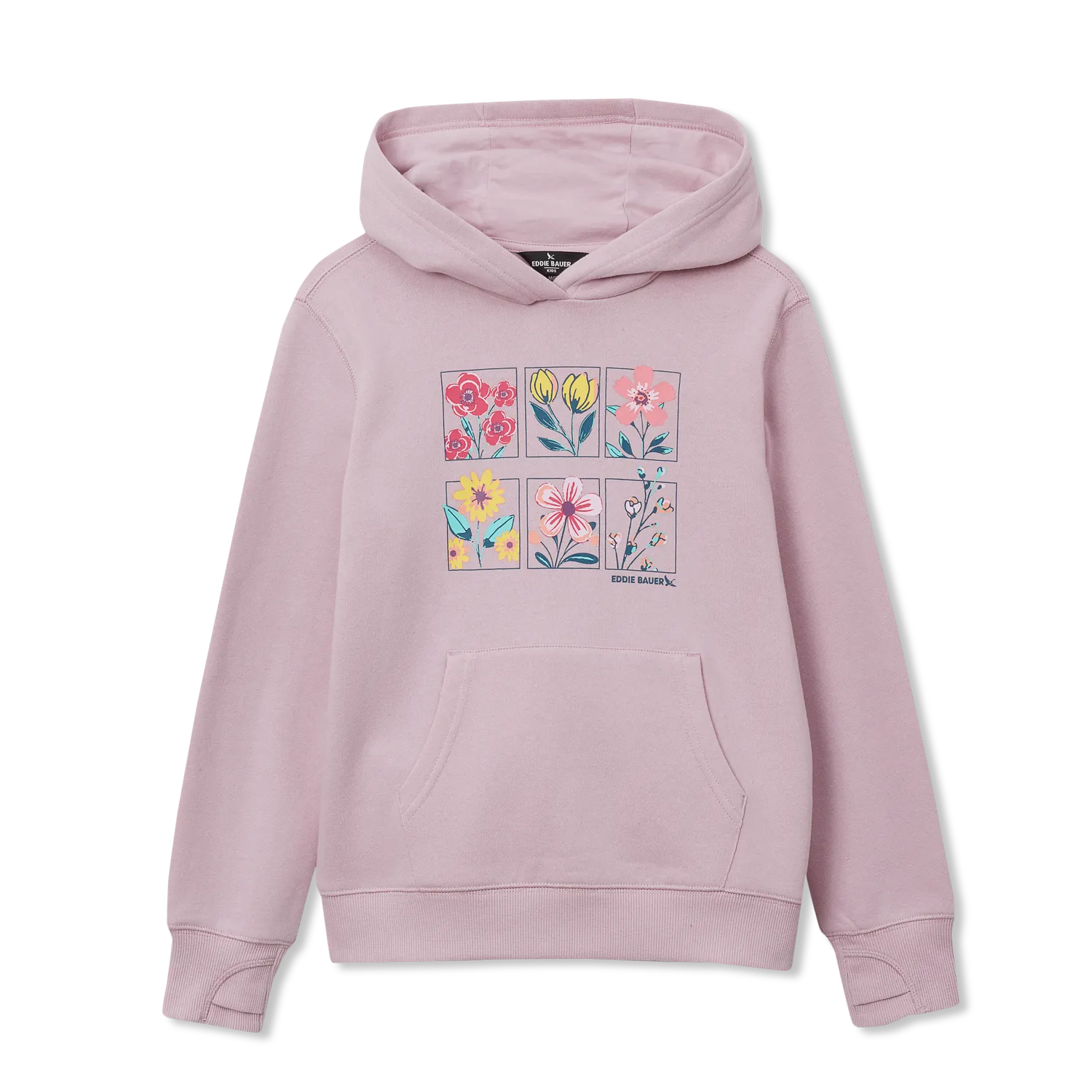Eddie Bauer Camp Fleece hanorac fete lila cu imprimeu
