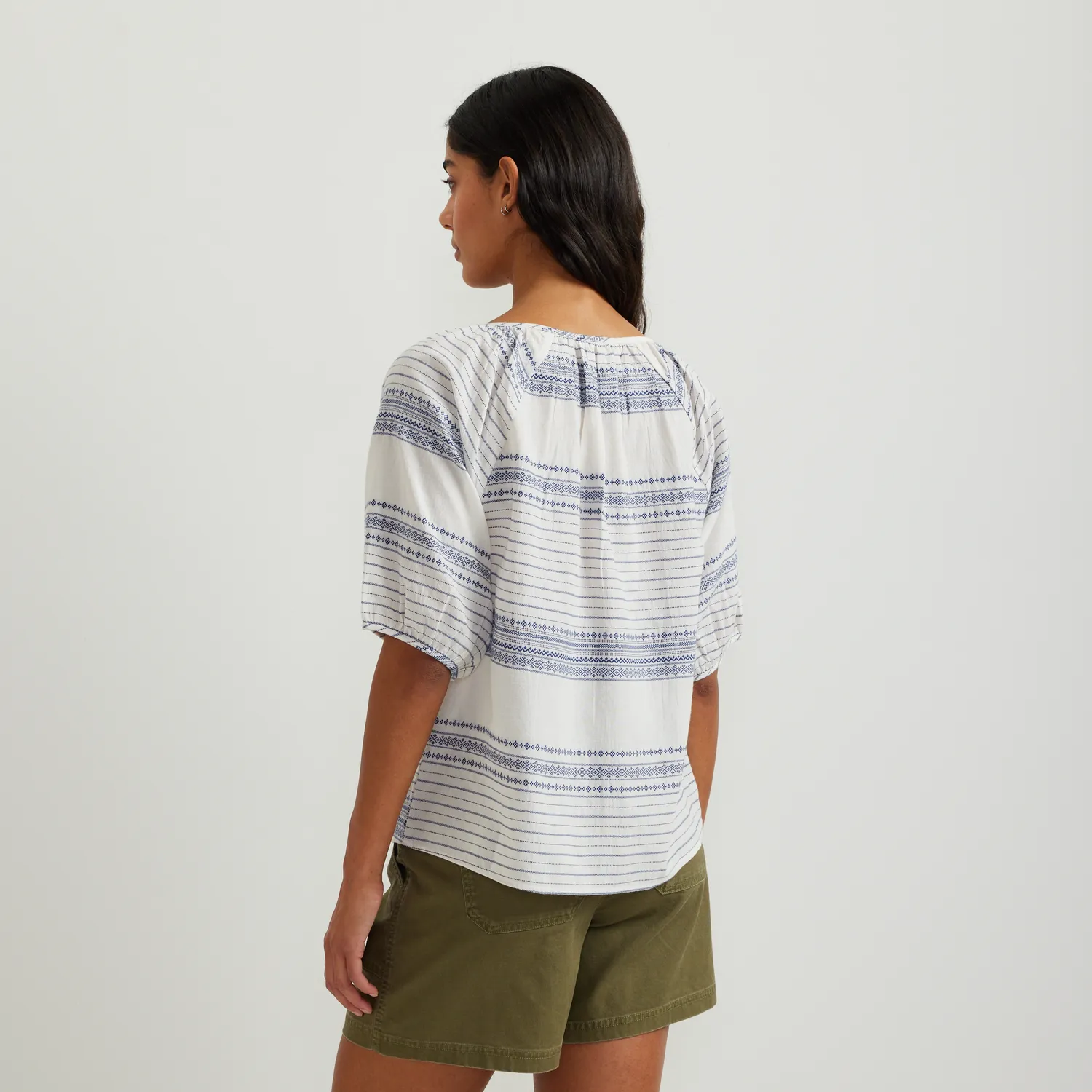 Eddie Bauer Dobby Striped camasa dama Dusk bumbac