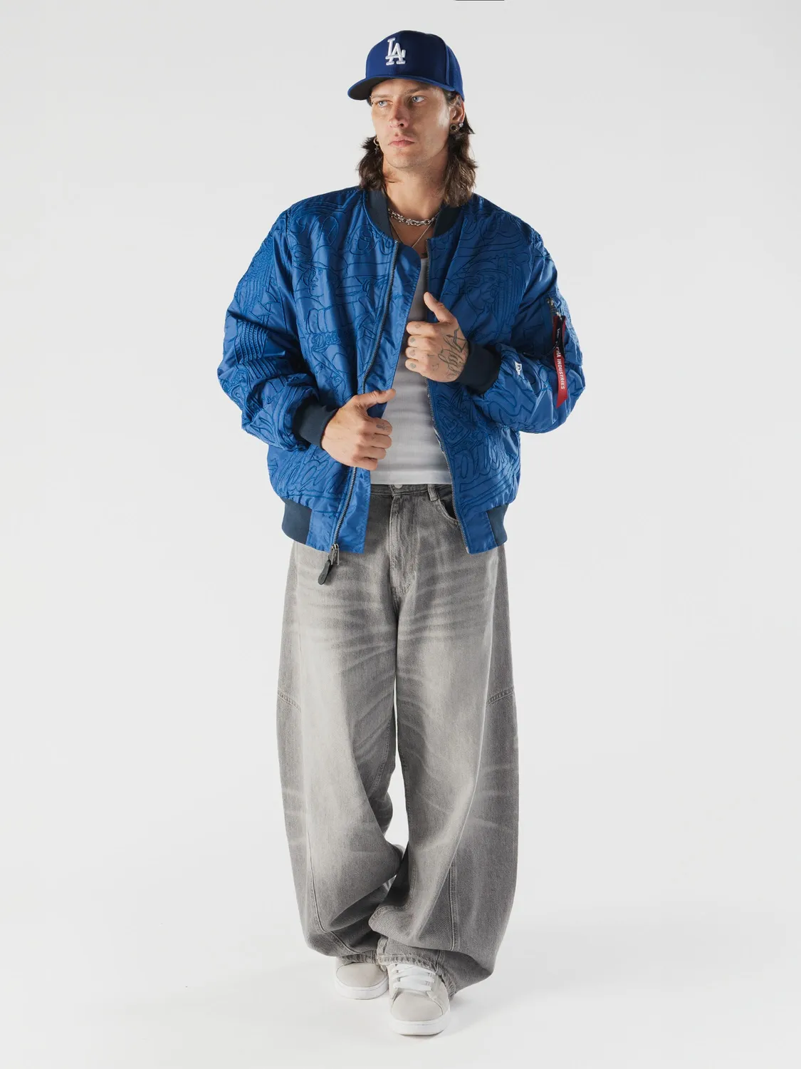 Alpha Industries Dodgers L-2B bomber albastru reversibil