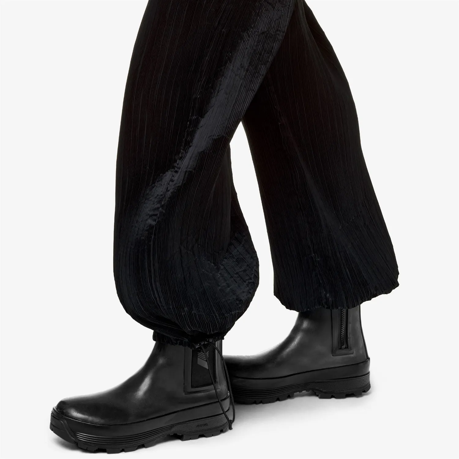 K-Way Baggy Plisse Pantaloni Sport Dama Negru Plisat