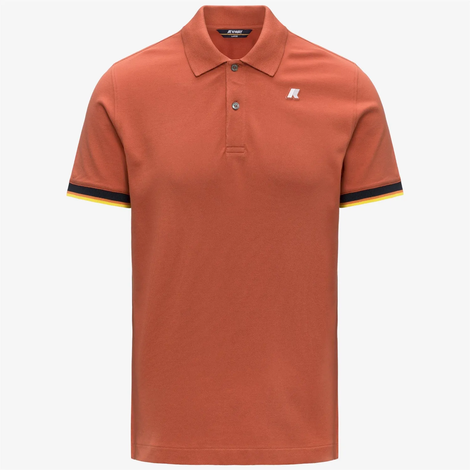 K-Way Vincent Pique Slim polo barbati caramiziu elastic