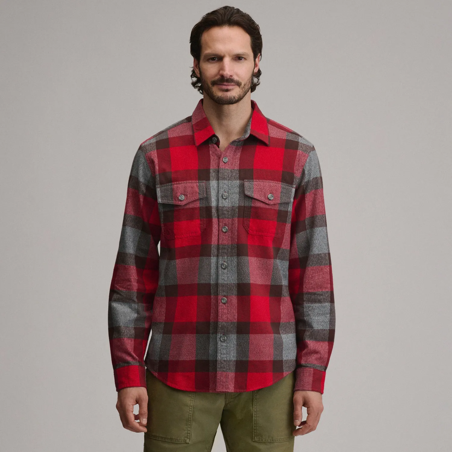Eddie Bauer Eddie's Cabin cămașă flanel roșu